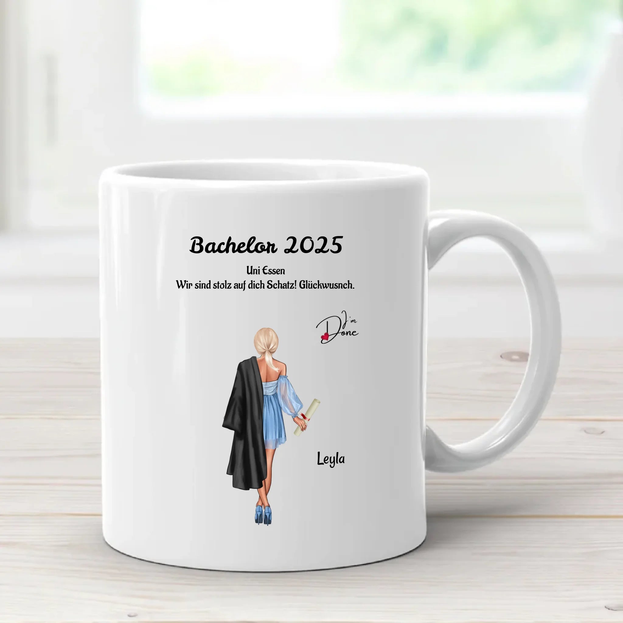Geschenk für Mädchen Tasse Bachelor Abschluss - Cantty