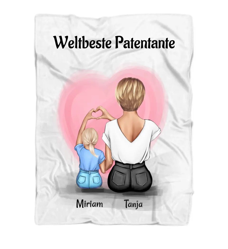 Geschenk für Patentante personalisierte Decke - Cantty