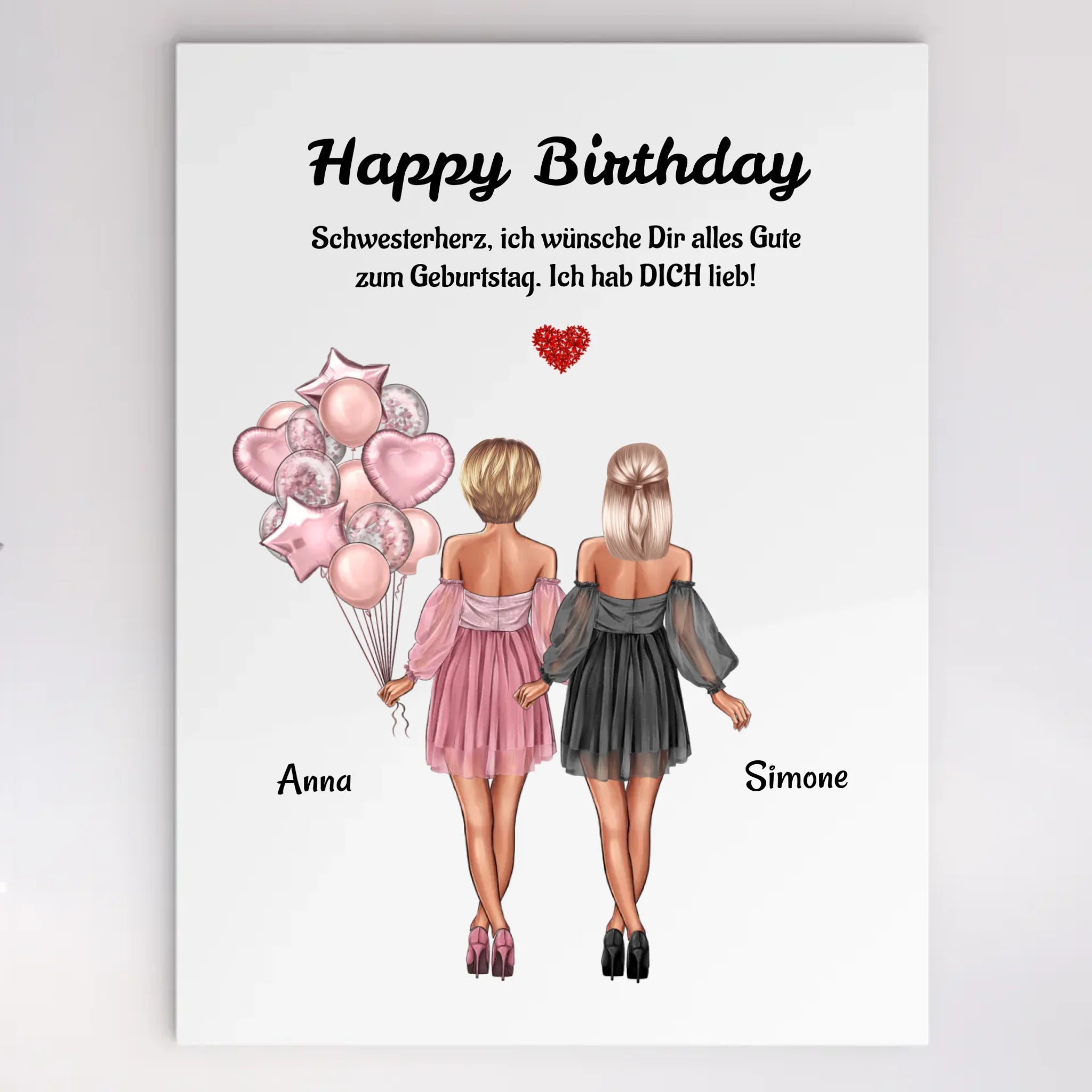 Geschenk für Schwester Acrylglas Bild personalisiert - Cantty