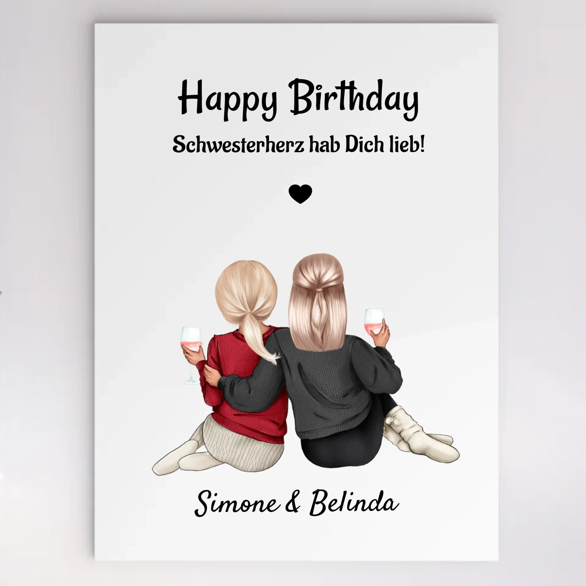 Geschenk für Schwester zum Geburtstag Acrylglas Bild - Cantty