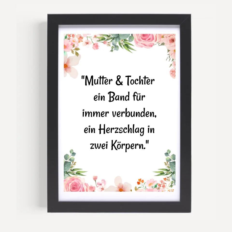 Geschenk Mutter Tochter Spruch Poster personalisiert - Cantty