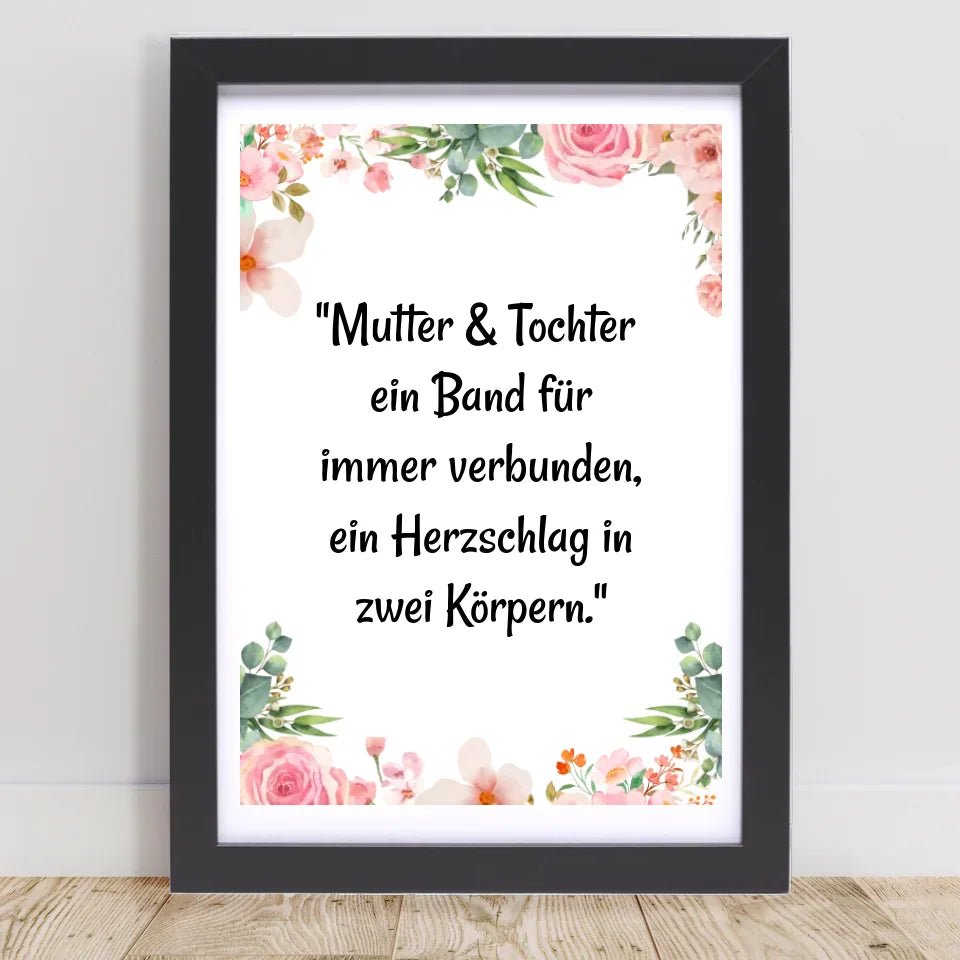 Geschenk Mutter Tochter Spruch Poster personalisiert - Cantty
