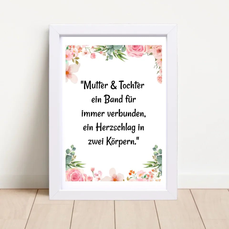 Geschenk Mutter Tochter Spruch Poster personalisiert - Cantty