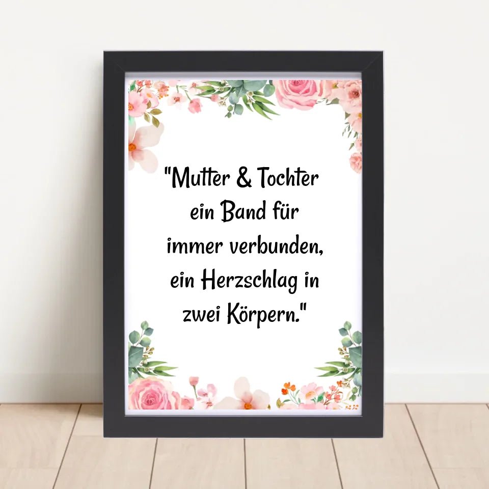 Geschenk Mutter Tochter Spruch Poster personalisiert - Cantty