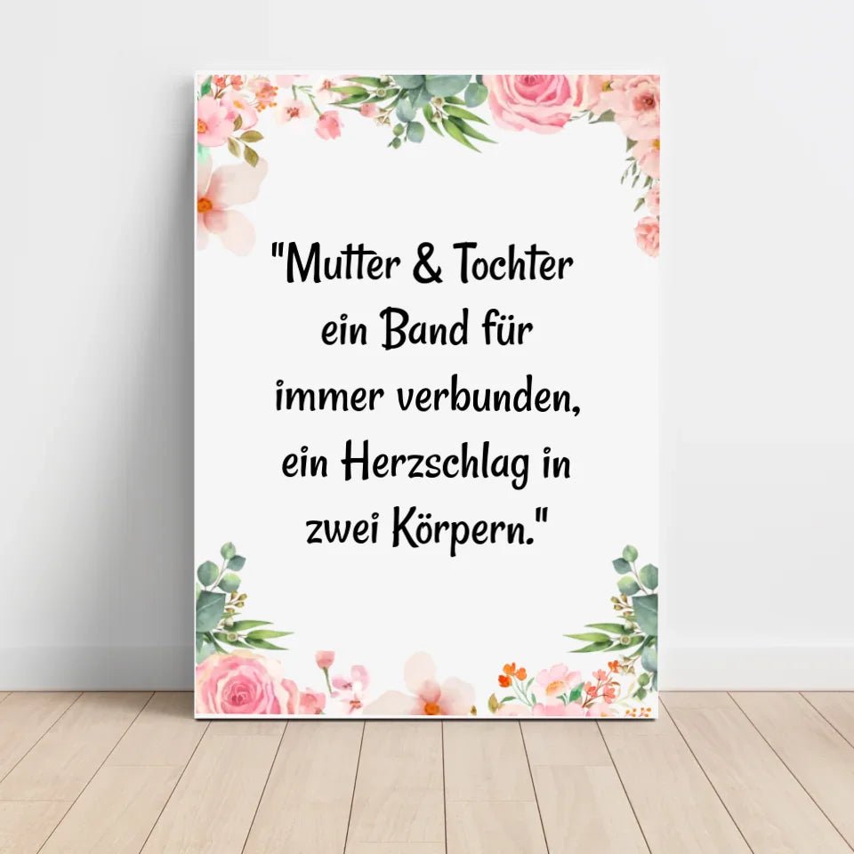 Geschenk Mutter Tochter Spruch Poster personalisiert - Cantty