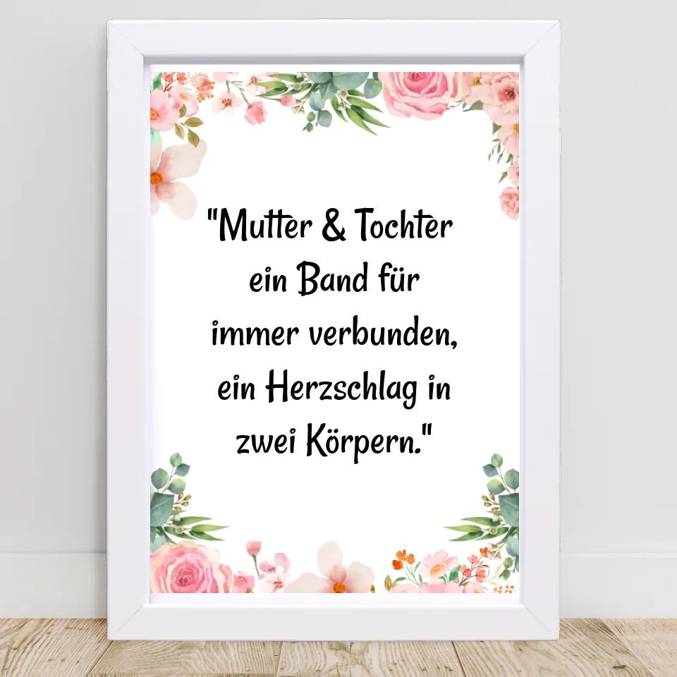 Geschenk Mutter Tochter Spruch Poster personalisiert - Cantty