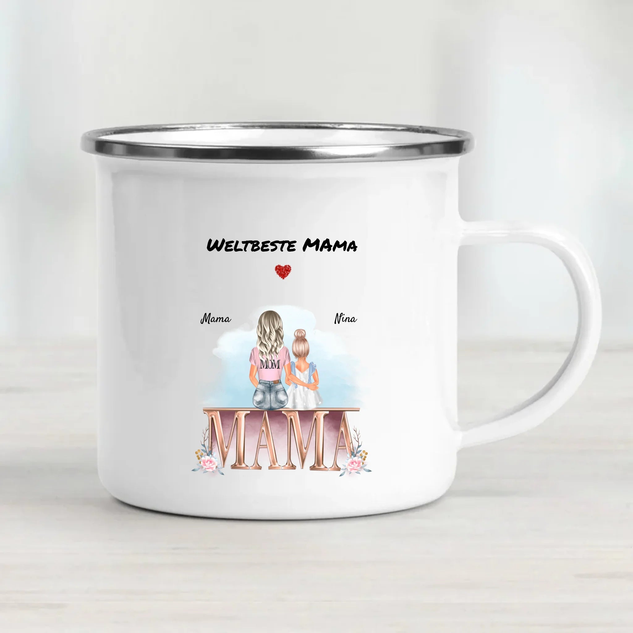 Geschenk Mutter und kleine Tochter Tasse personalisiert - Cantty