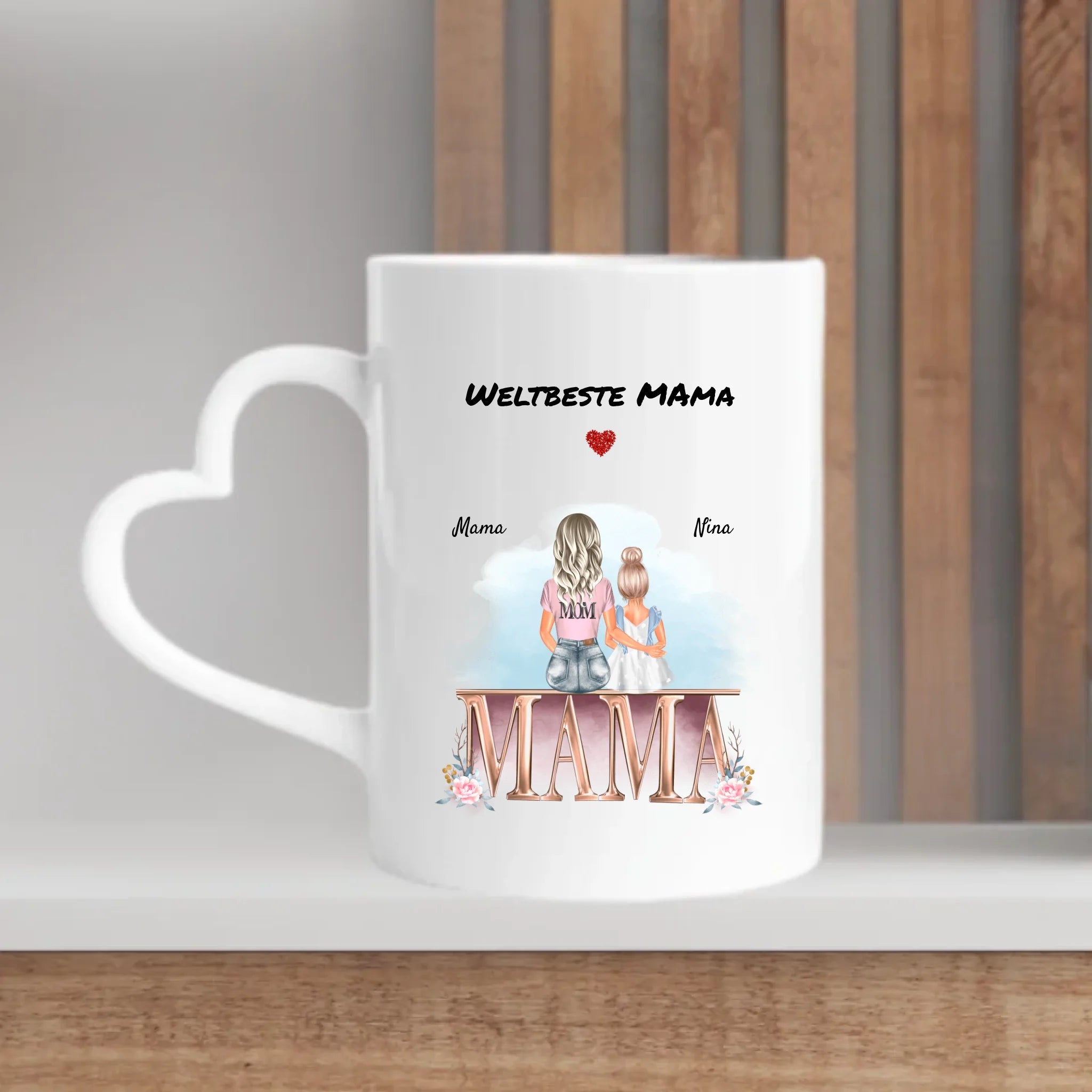 Geschenk Mutter und kleine Tochter Tasse personalisiert - Cantty