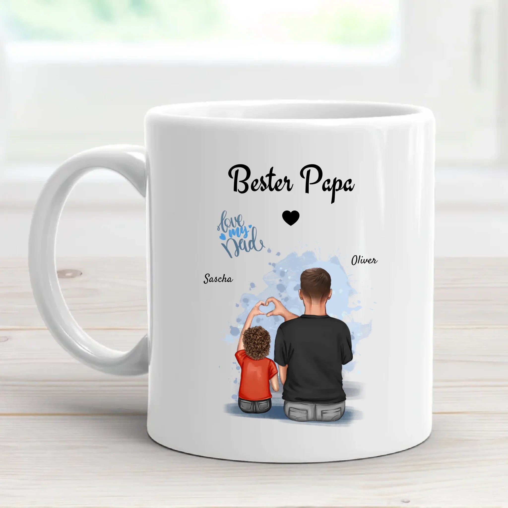 Geschenk Papa & Sohn Bild Tasse - Cantty