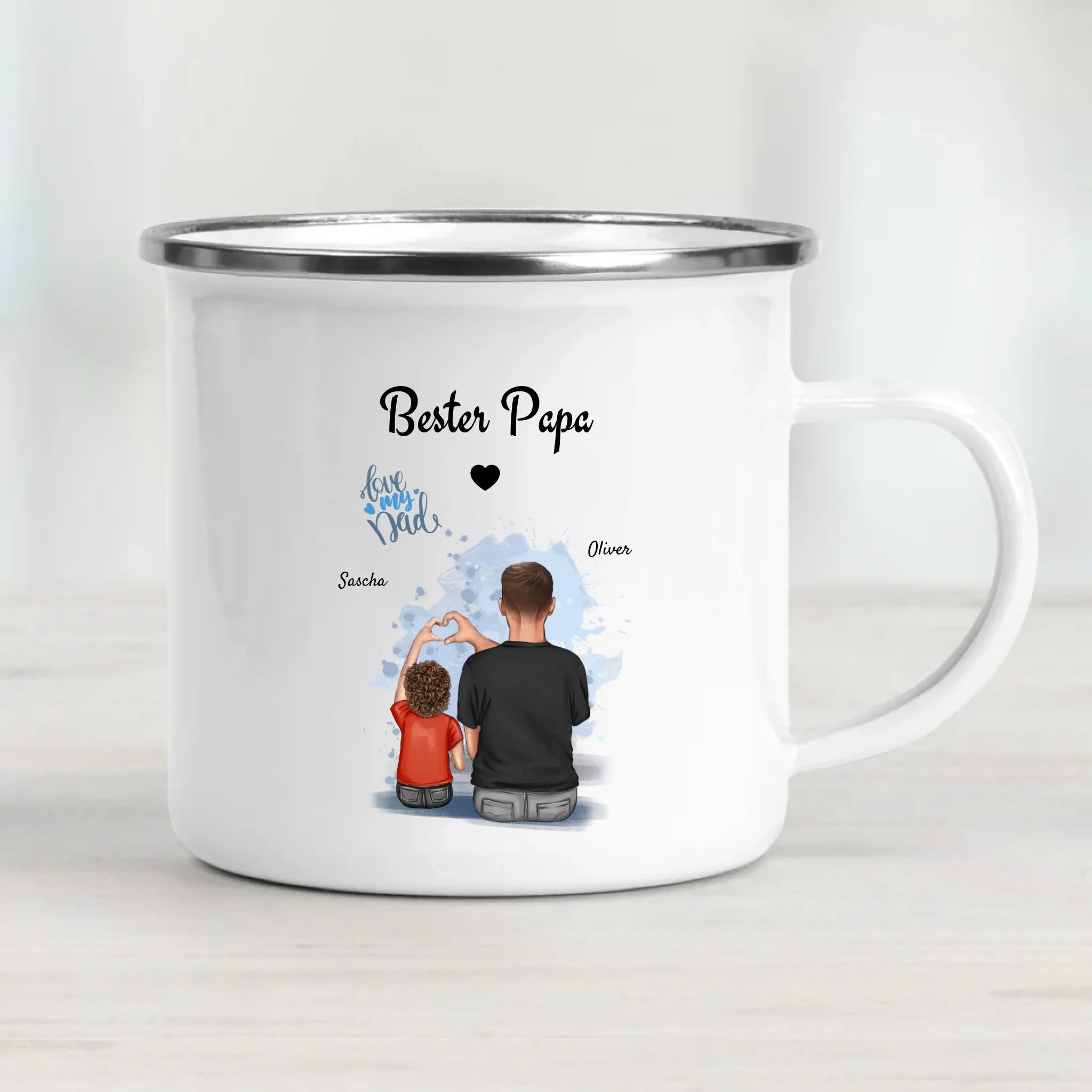 Geschenk Papa & Sohn Bild Tasse - Cantty