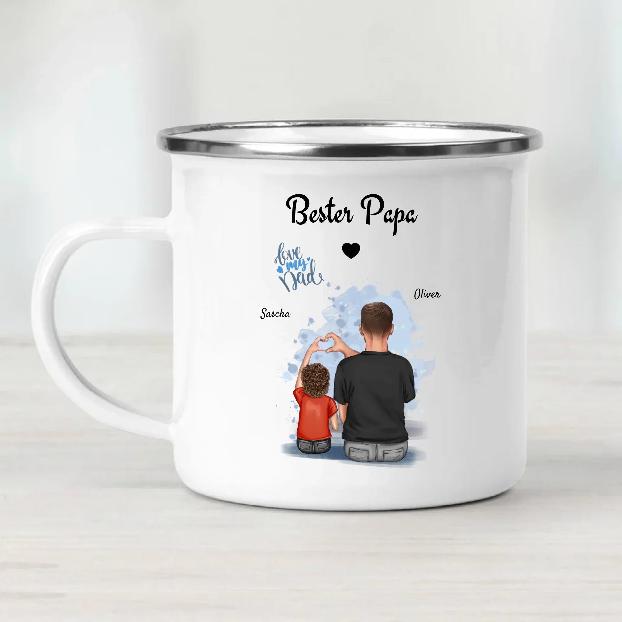 Geschenk Papa & Sohn Bild Tasse - Cantty