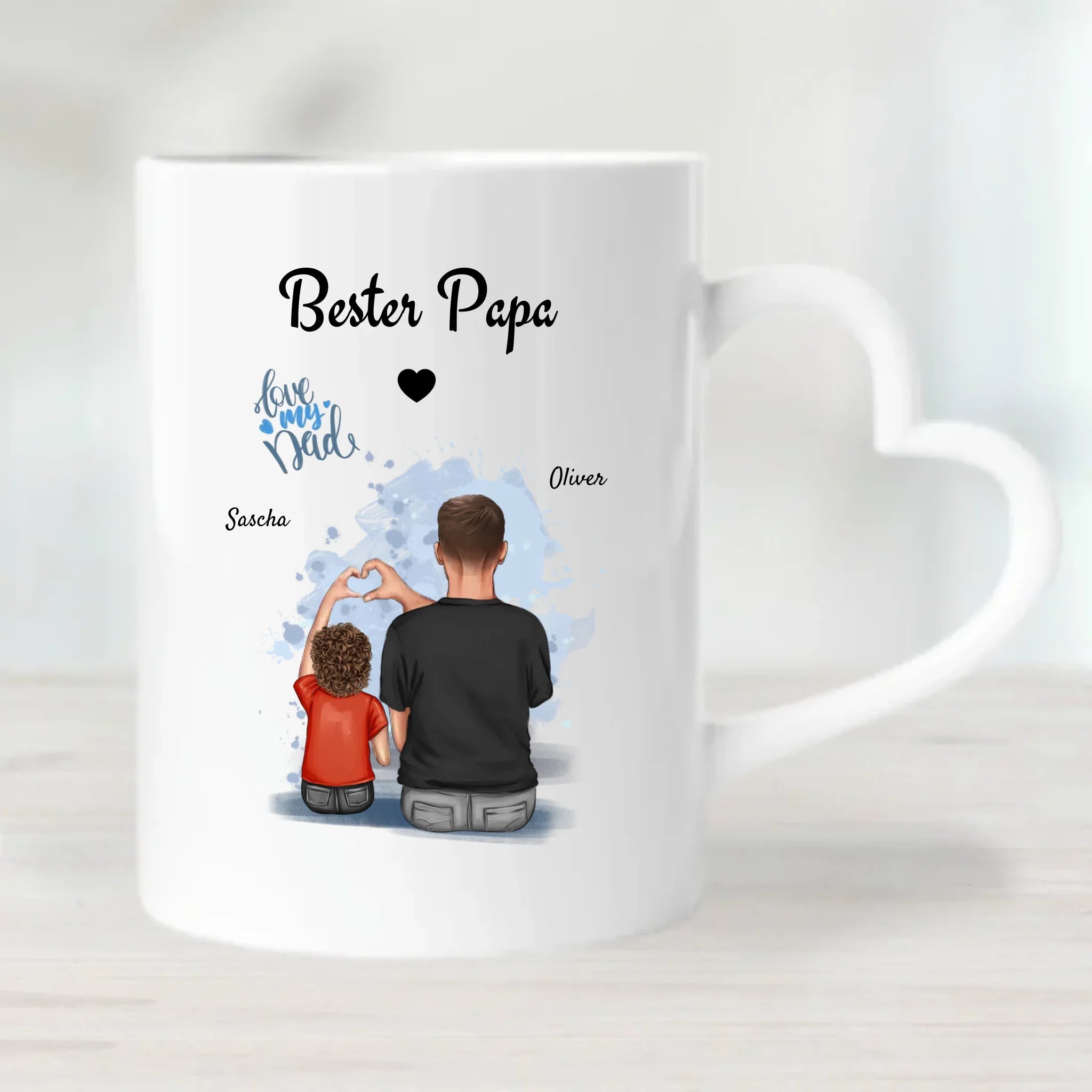 Geschenk Papa & Sohn Bild Tasse - Cantty