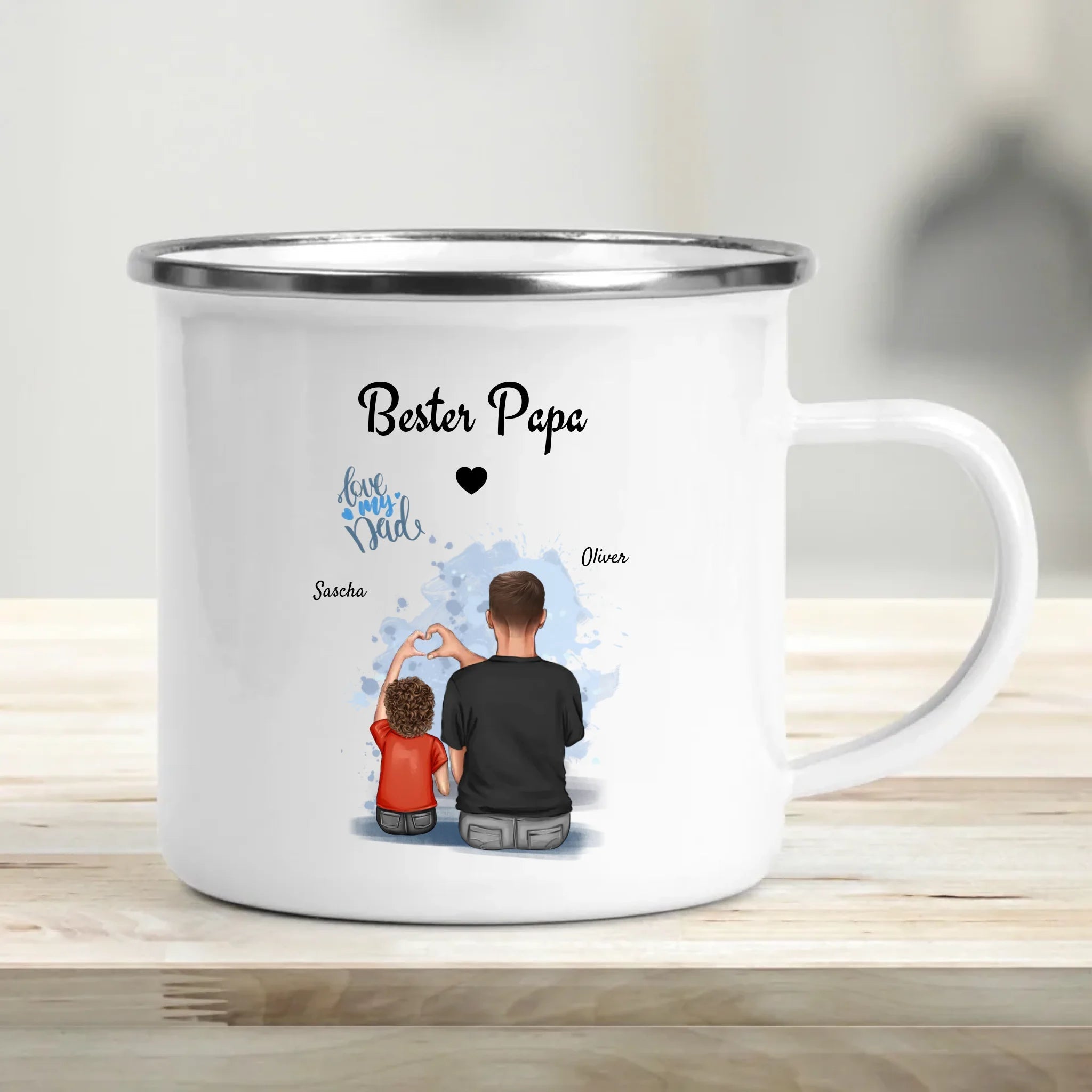 Geschenk Papa & Sohn Bild Tasse - Cantty