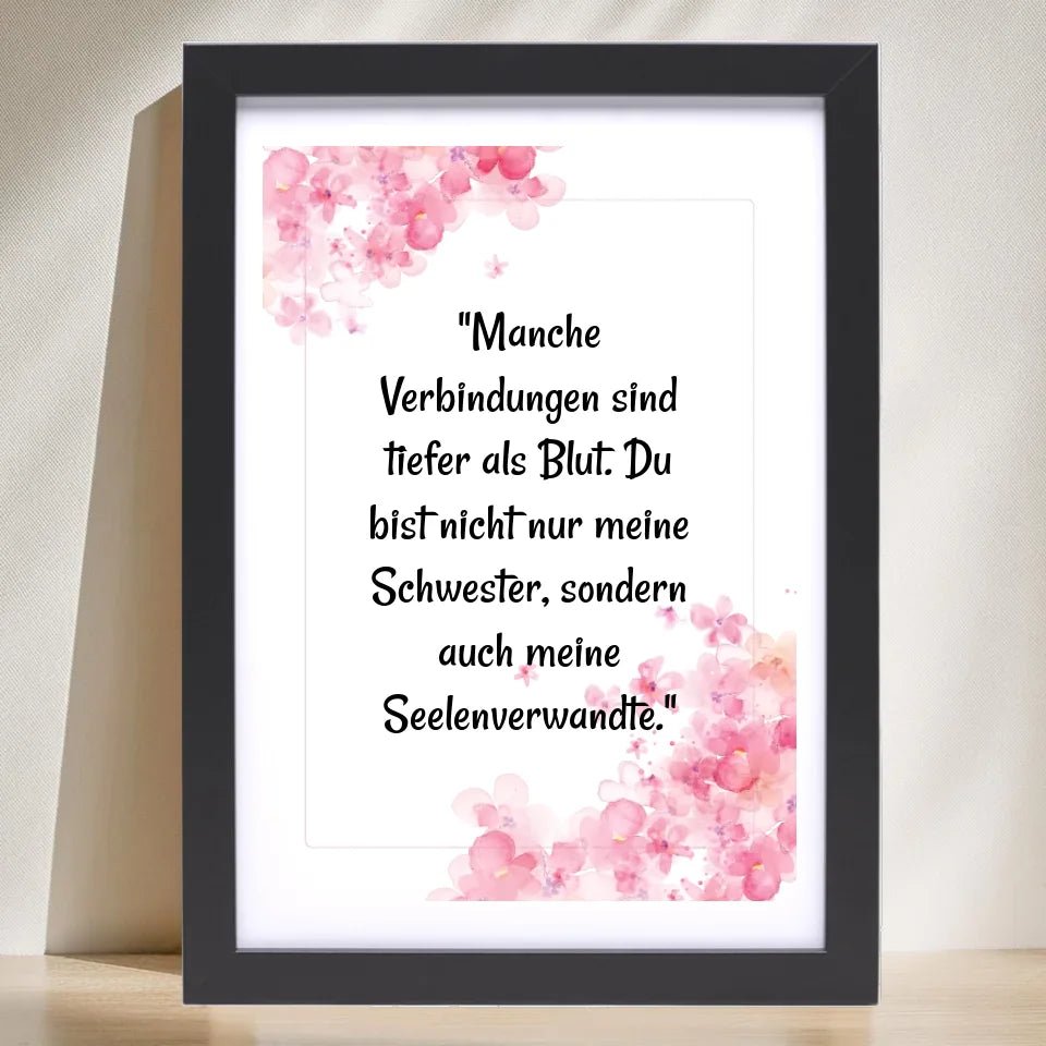 Geschenk Spruch Poster für Schwester selber gestalten - Cantty