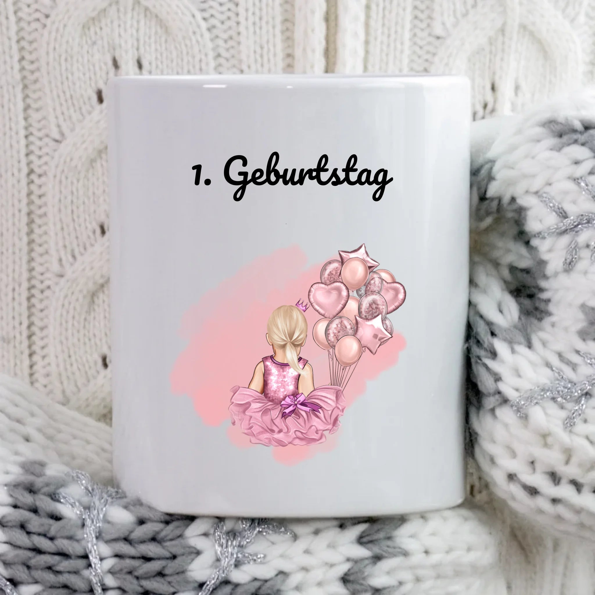 Geschenk Tasse 1 Geburtstag Mädchen personalisiert - Cantty