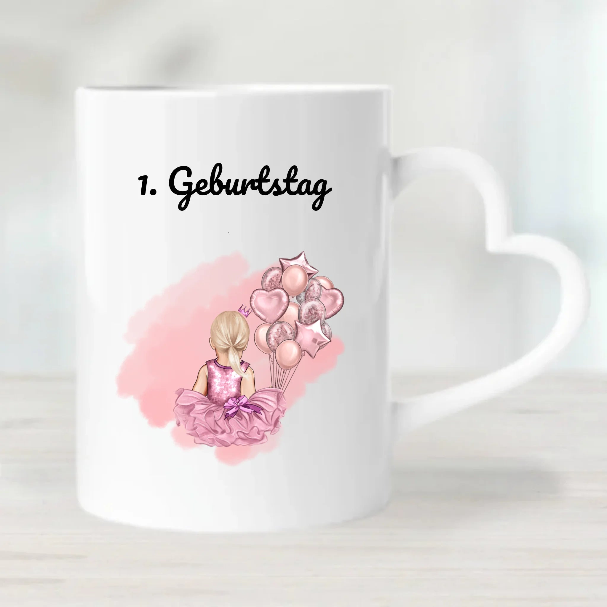 Geschenk Tasse 1 Geburtstag Mädchen personalisiert - Cantty