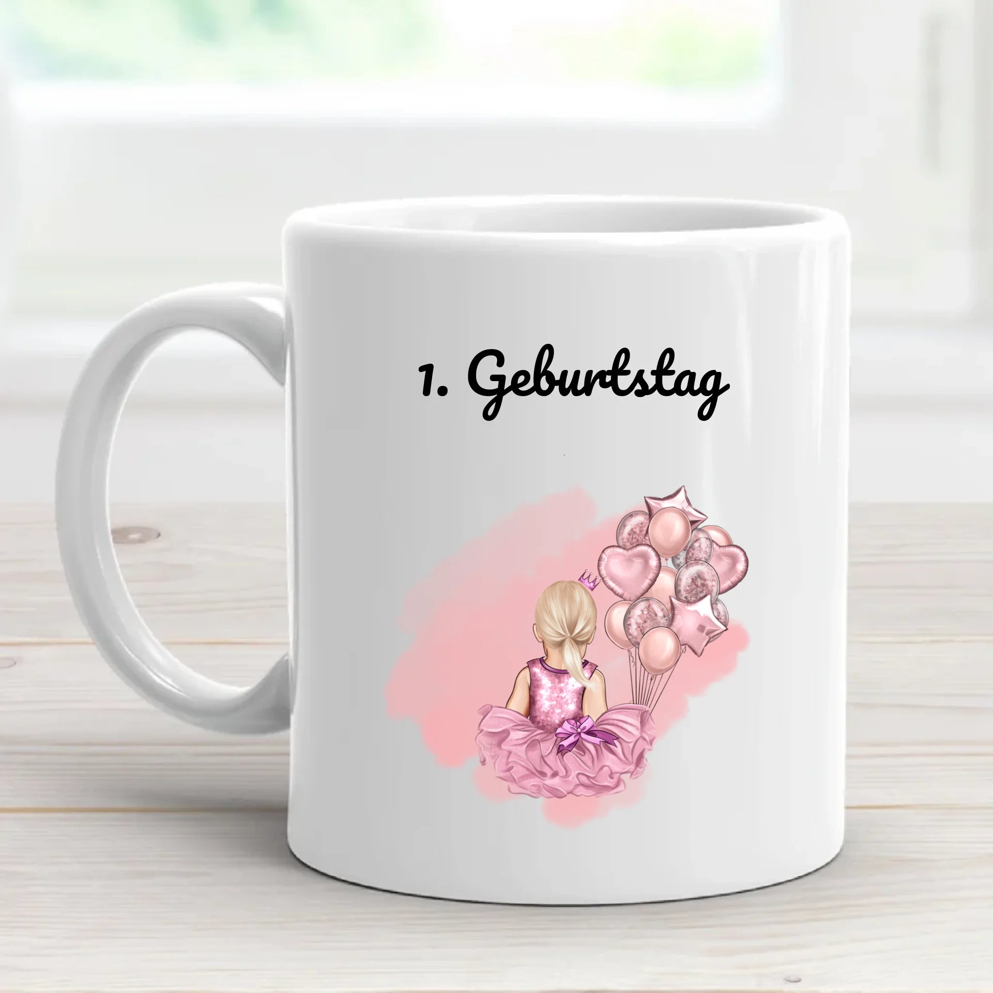 Geschenk Tasse 1 Geburtstag Mädchen personalisiert - Cantty