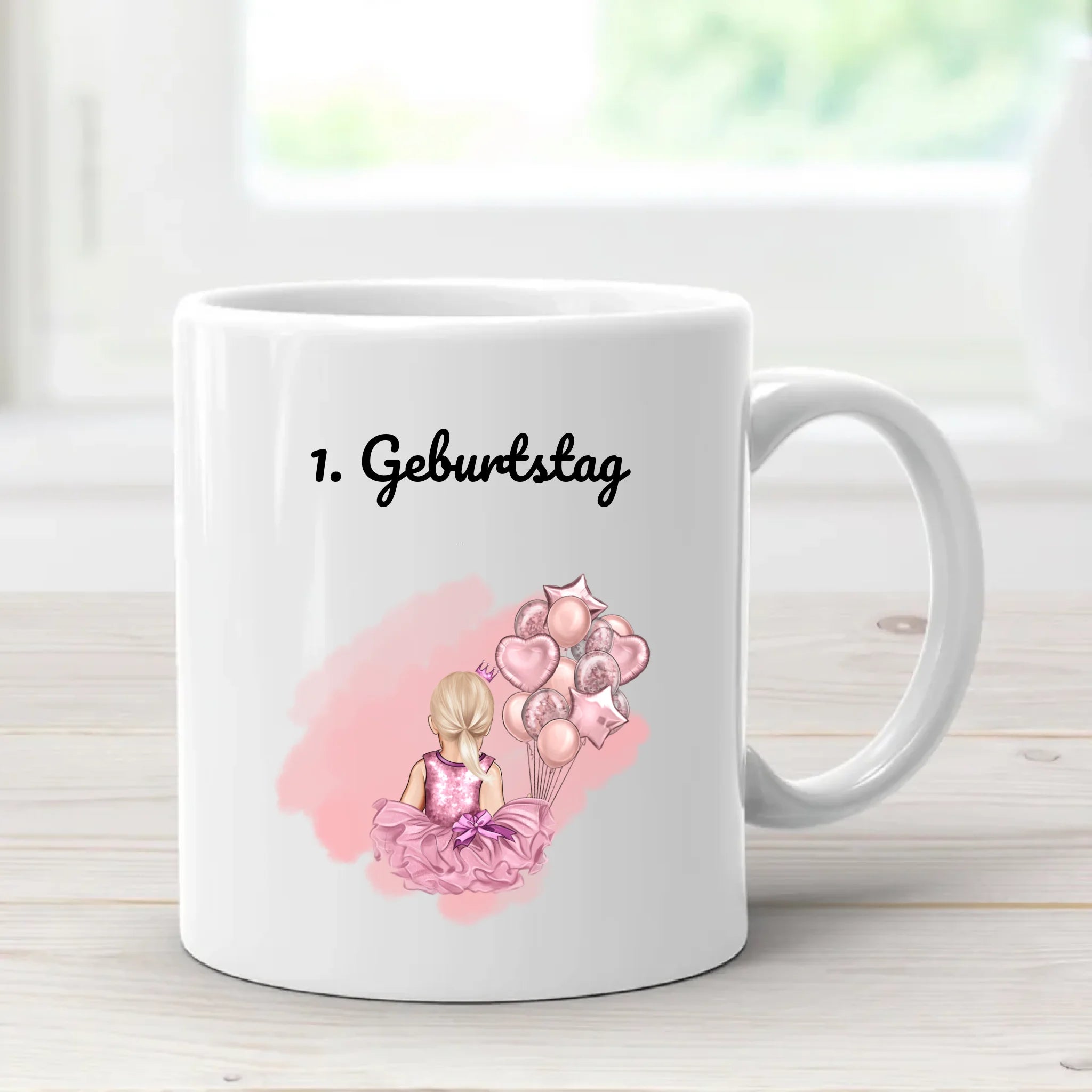 Geschenk Tasse 1 Geburtstag Mädchen personalisiert - Cantty