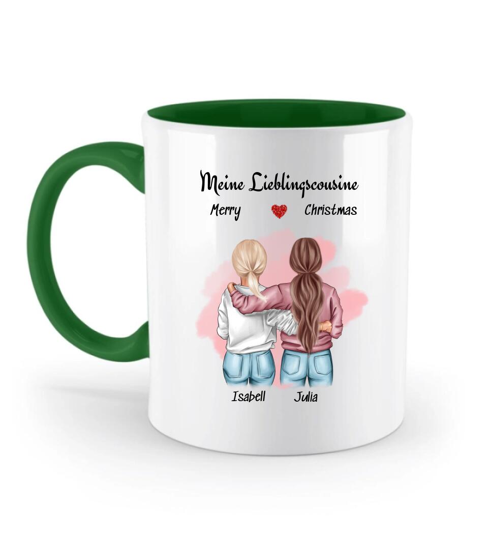 Geschenk Tasse für Cousine zu Weihanchten bedrucken - Cantty