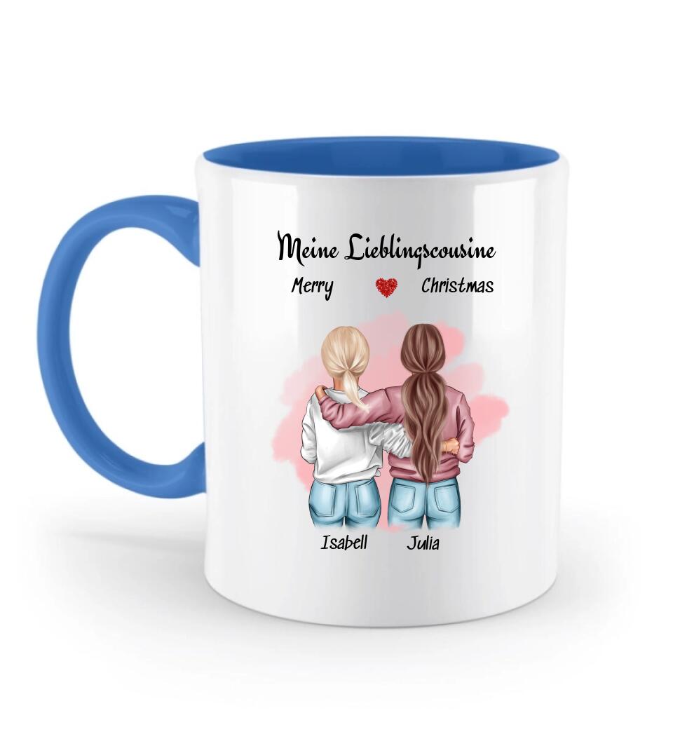 Geschenk Tasse für Cousine zu Weihanchten bedrucken - Cantty