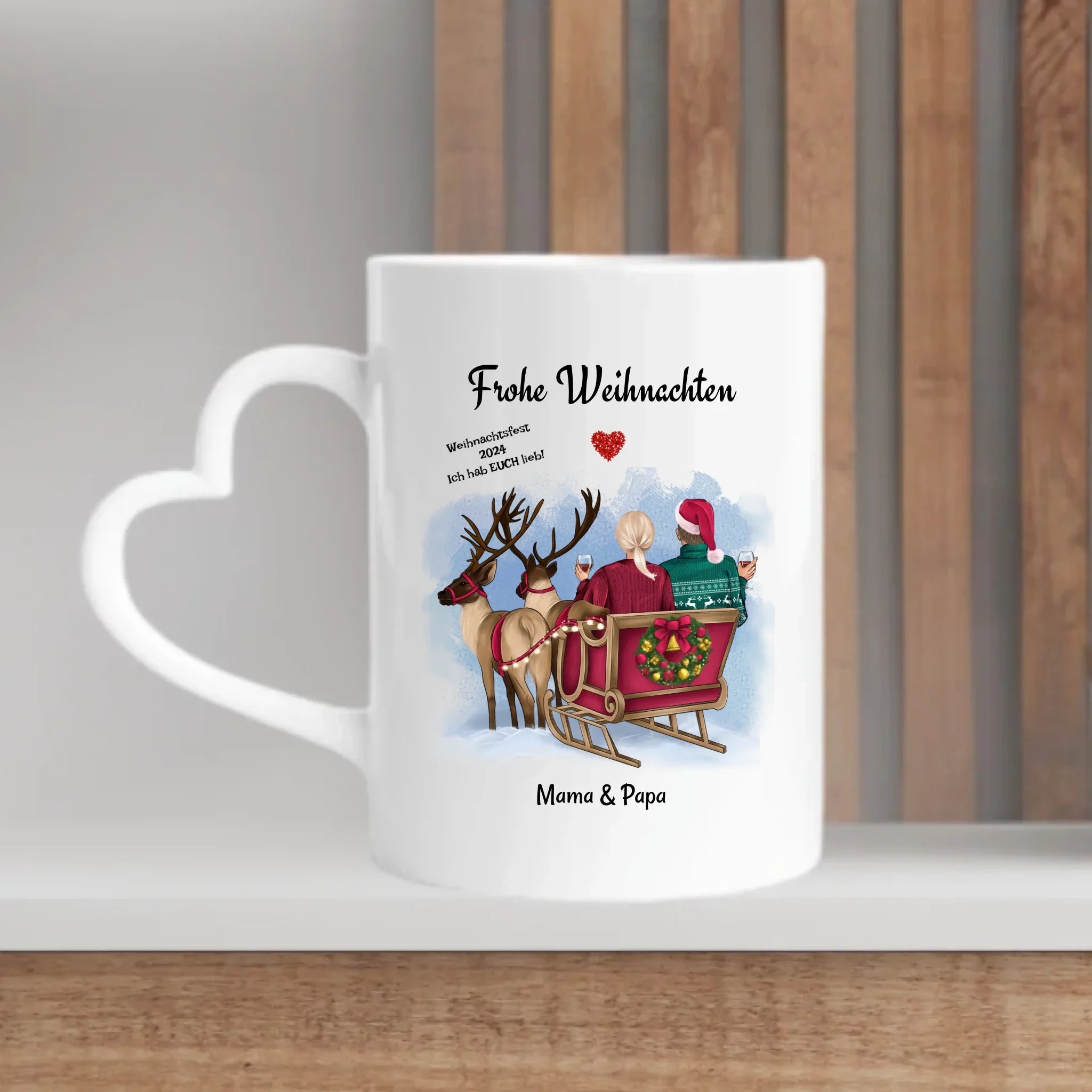 Geschenk Tasse für Eltern zu Weihnachten gestalten - Cantty