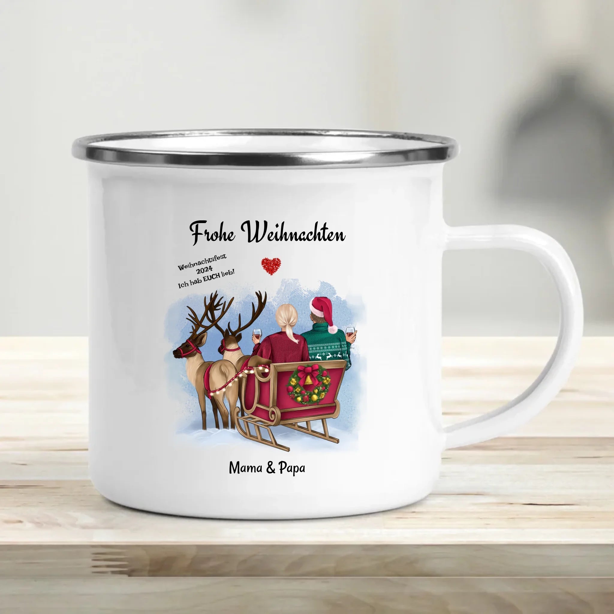 Geschenk Tasse für Eltern zu Weihnachten gestalten - Cantty