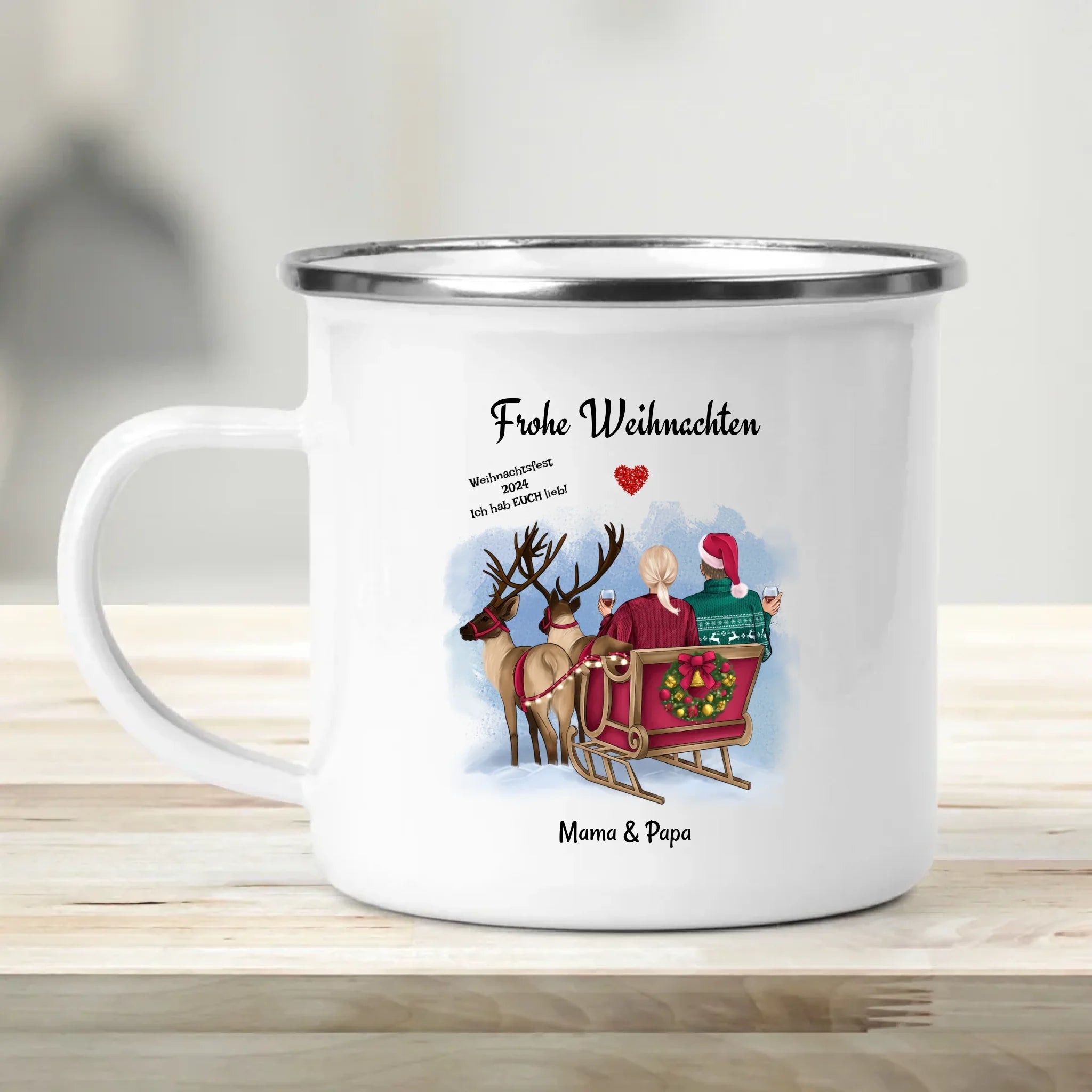 Geschenk Tasse für Eltern zu Weihnachten gestalten - Cantty