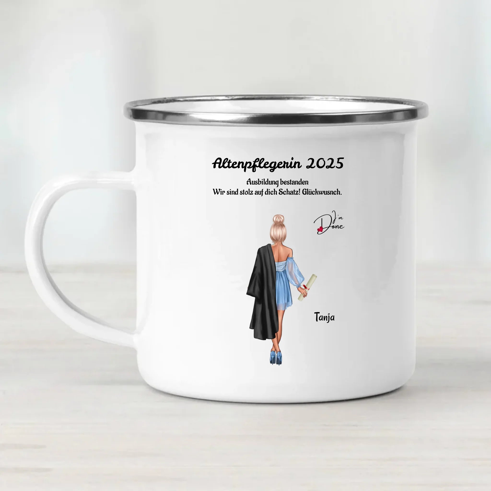 Geschenk Tasse Mädchen Ausbildung bestanden personalisiert - Cantty