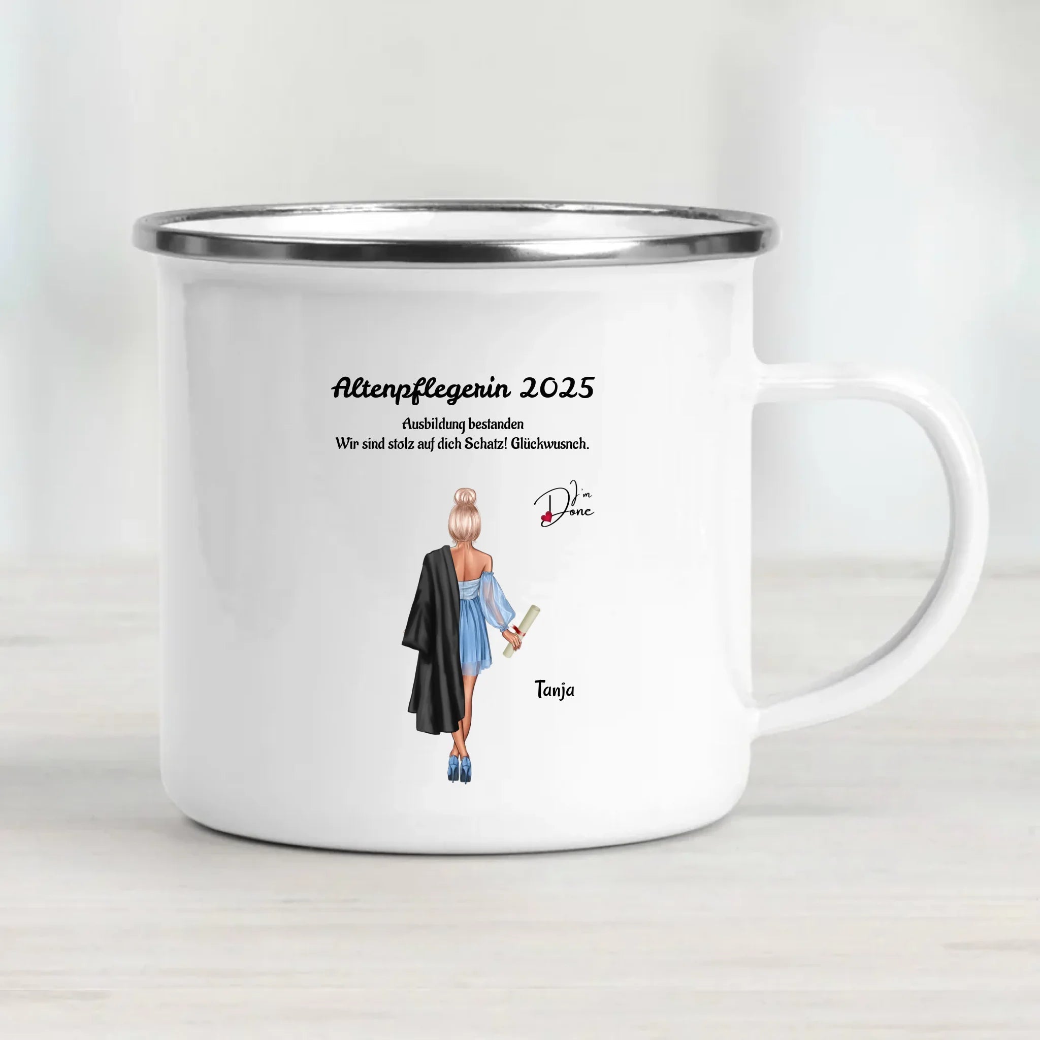 Geschenk Tasse Mädchen Ausbildung bestanden personalisiert - Cantty