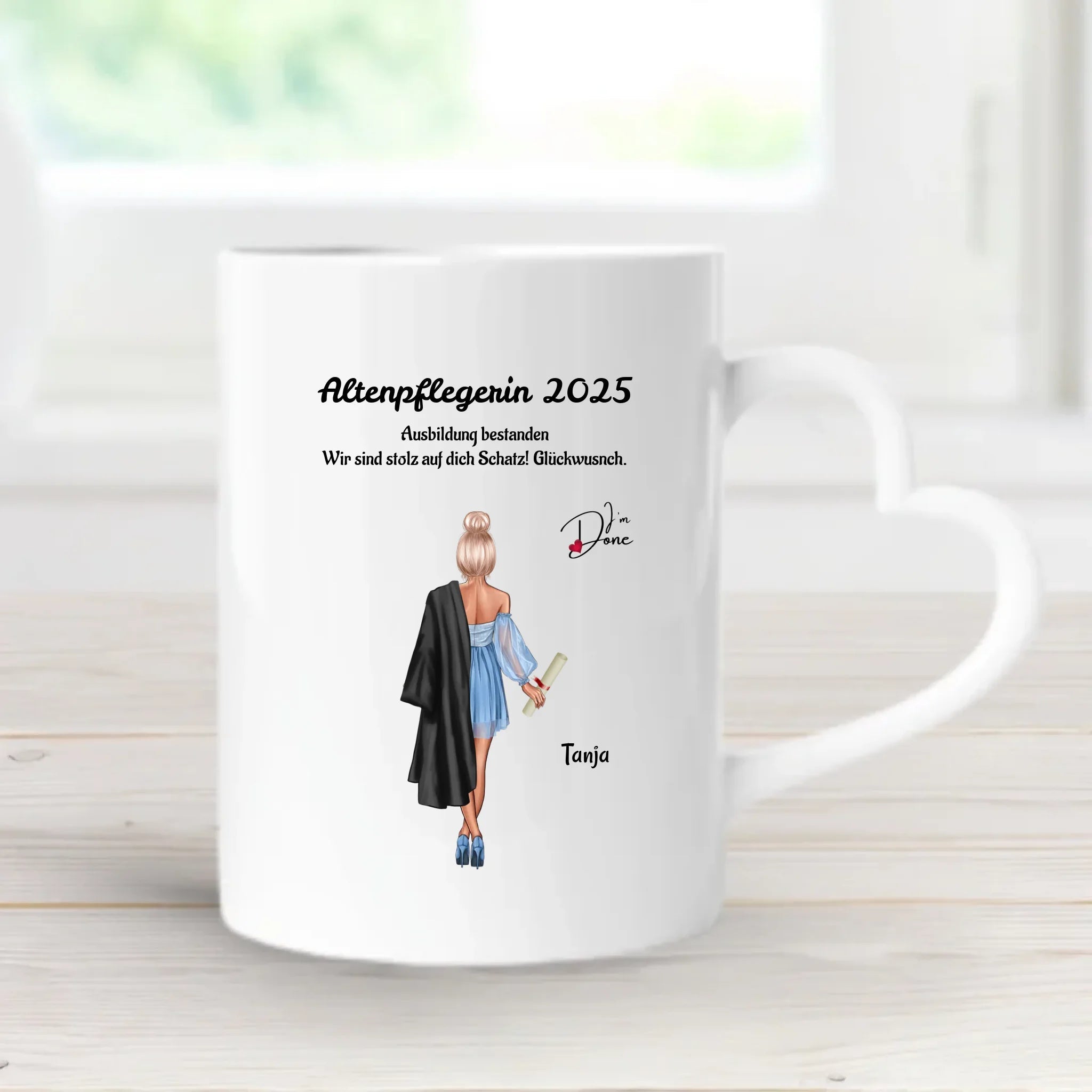 Geschenk Tasse Mädchen Ausbildung bestanden personalisiert - Cantty