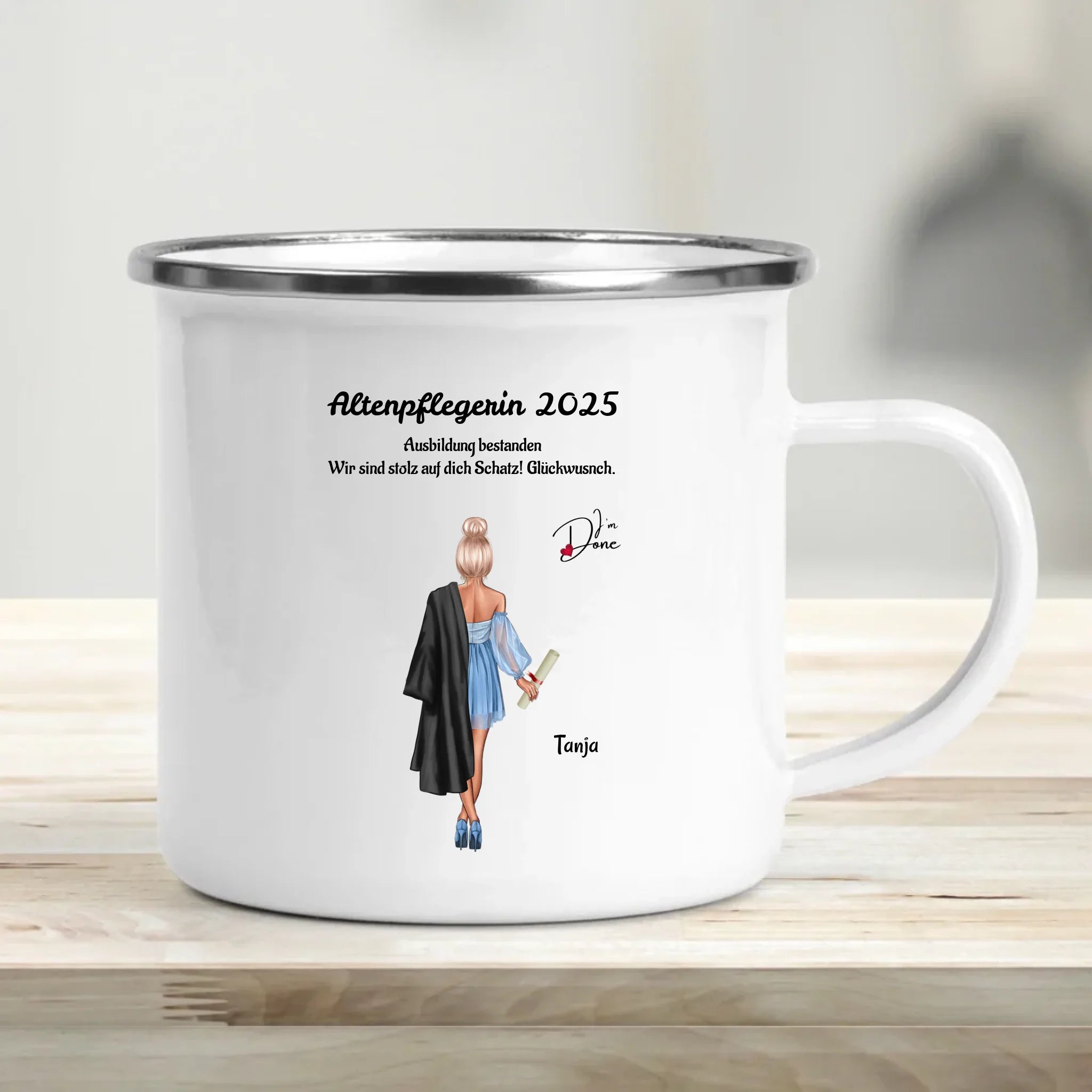 Geschenk Tasse Mädchen Ausbildung bestanden personalisiert - Cantty