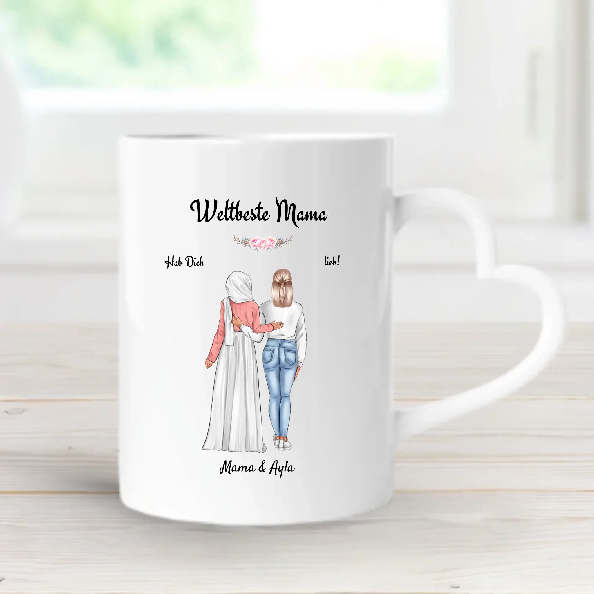 Geschenk Tasse Mutter Tochter muslimischer Kleidung Kopftuch Burqa Hidschäb - Cantty