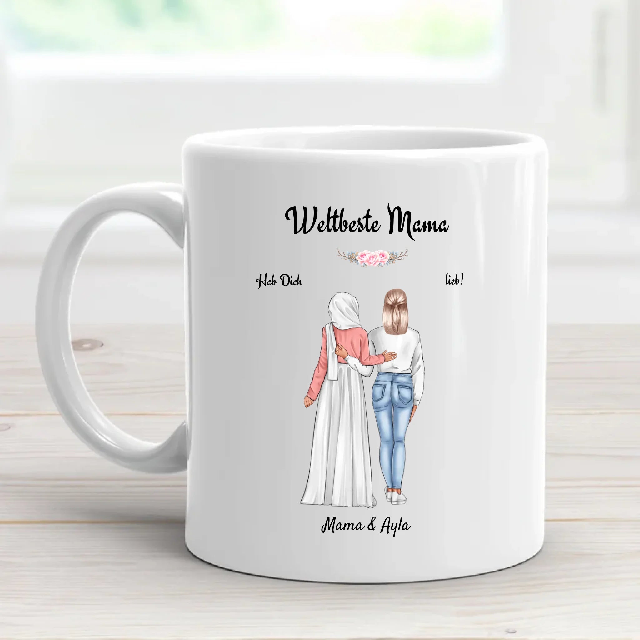 Geschenk Tasse Mutter Tochter muslimischer Kleidung Kopftuch Burqa Hidschäb - Cantty