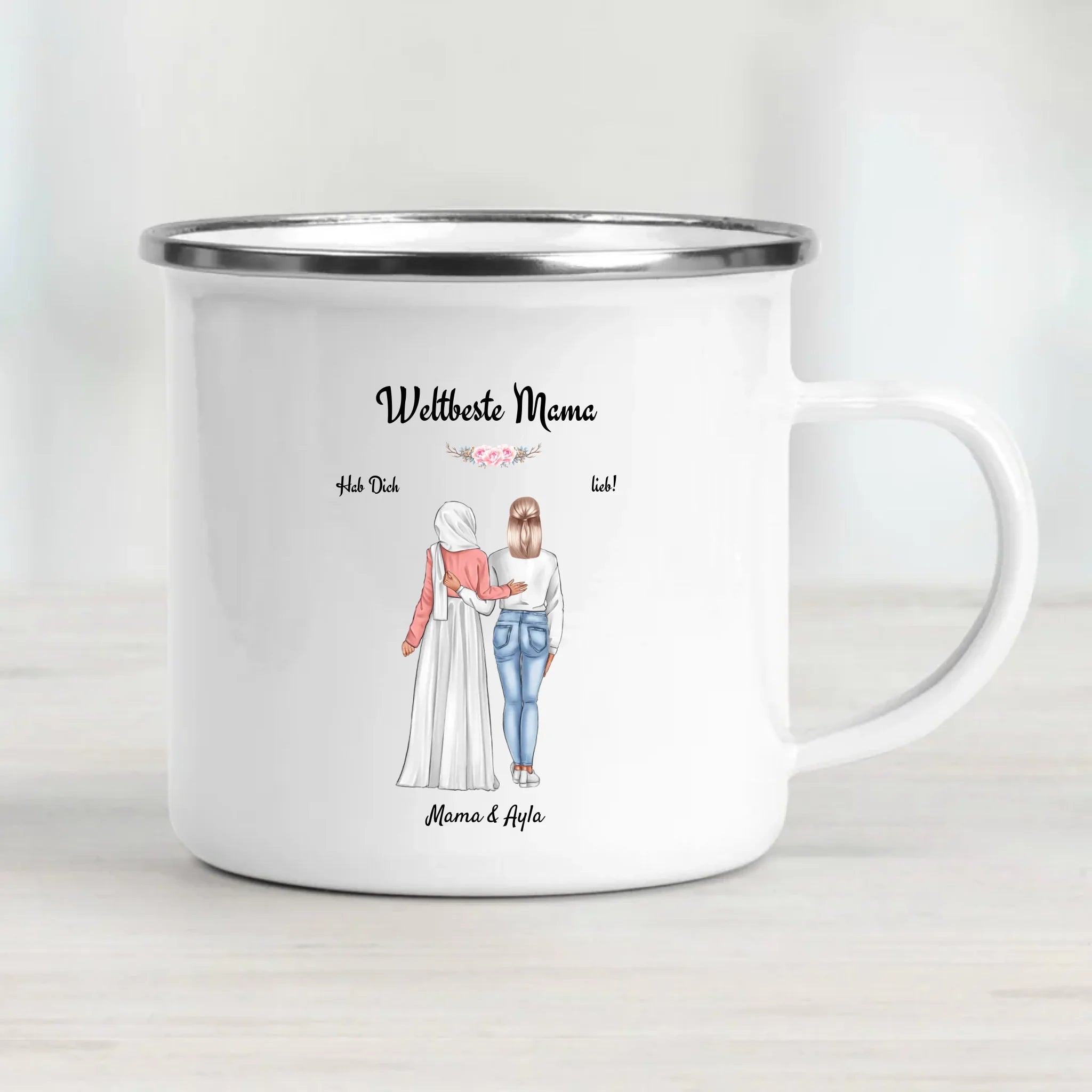 Geschenk Tasse Mutter Tochter muslimischer Kleidung Kopftuch Burqa Hidschäb - Cantty