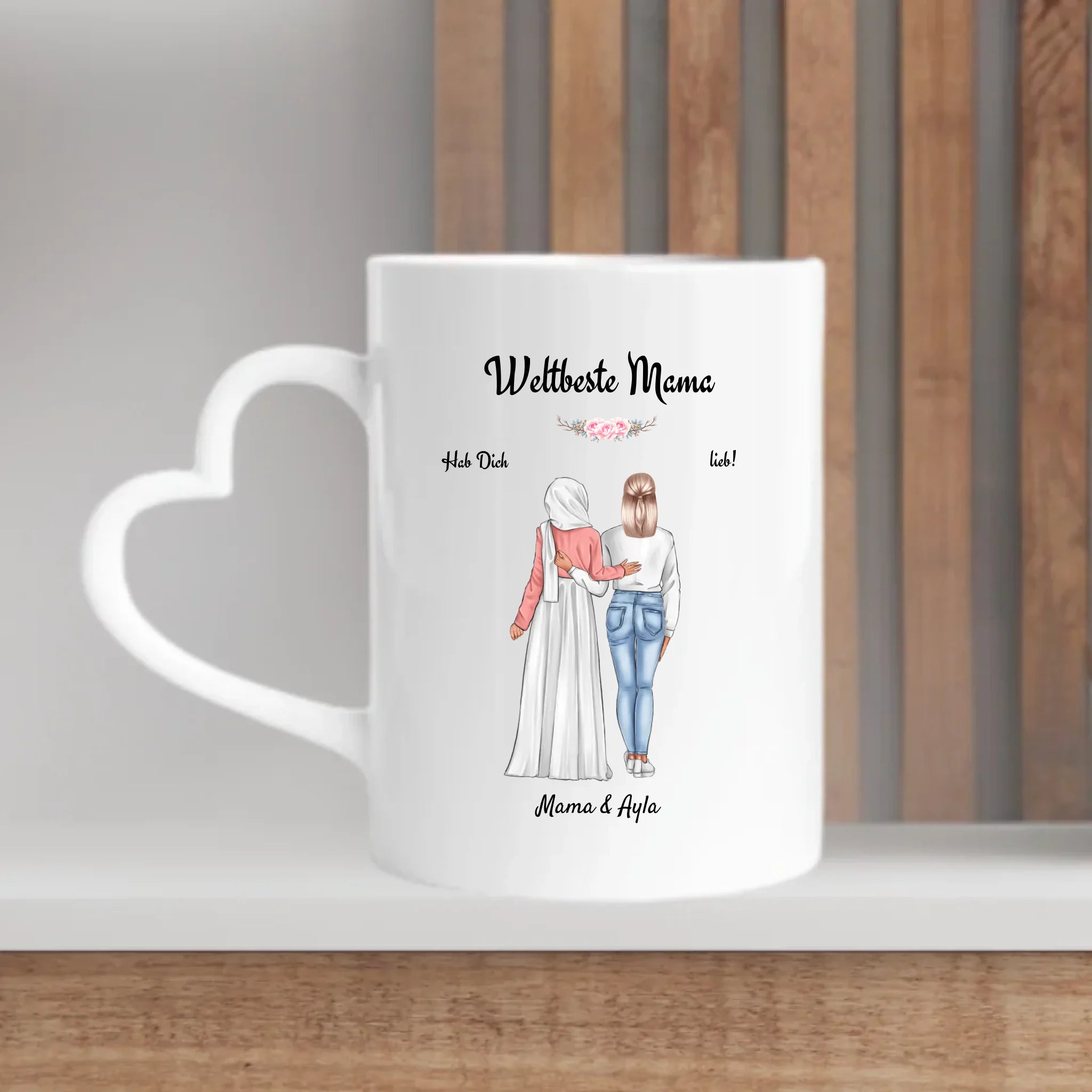 Geschenk Tasse Mutter Tochter muslimischer Kleidung Kopftuch Burqa Hidschäb - Cantty