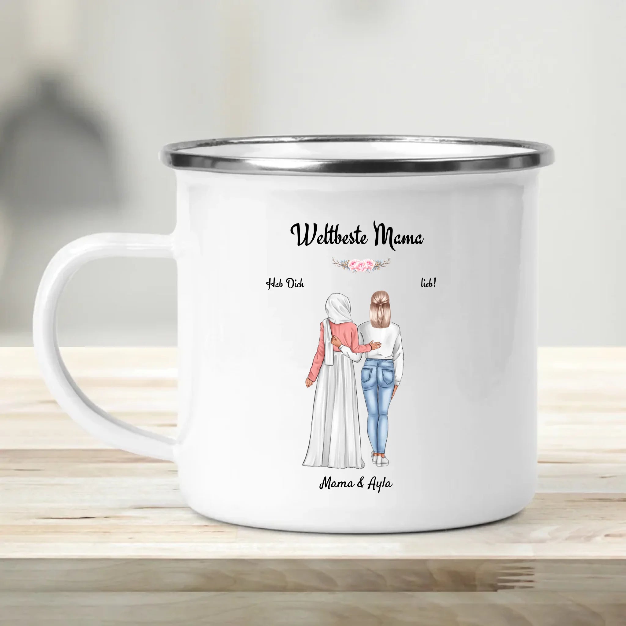 Geschenk Tasse Mutter Tochter muslimischer Kleidung Kopftuch Burqa Hidschäb - Cantty