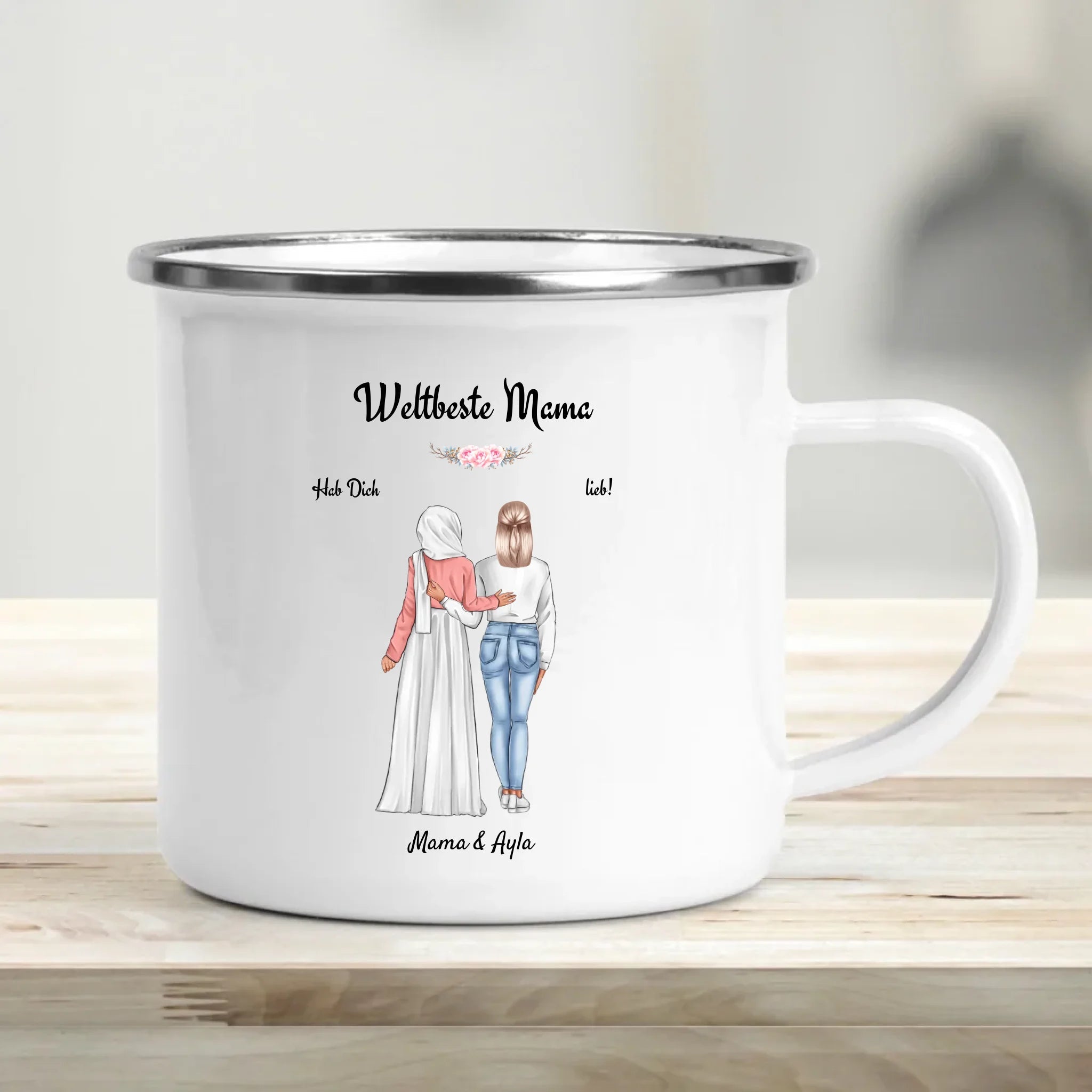 Geschenk Tasse Mutter Tochter muslimischer Kleidung Kopftuch Burqa Hidschäb - Cantty