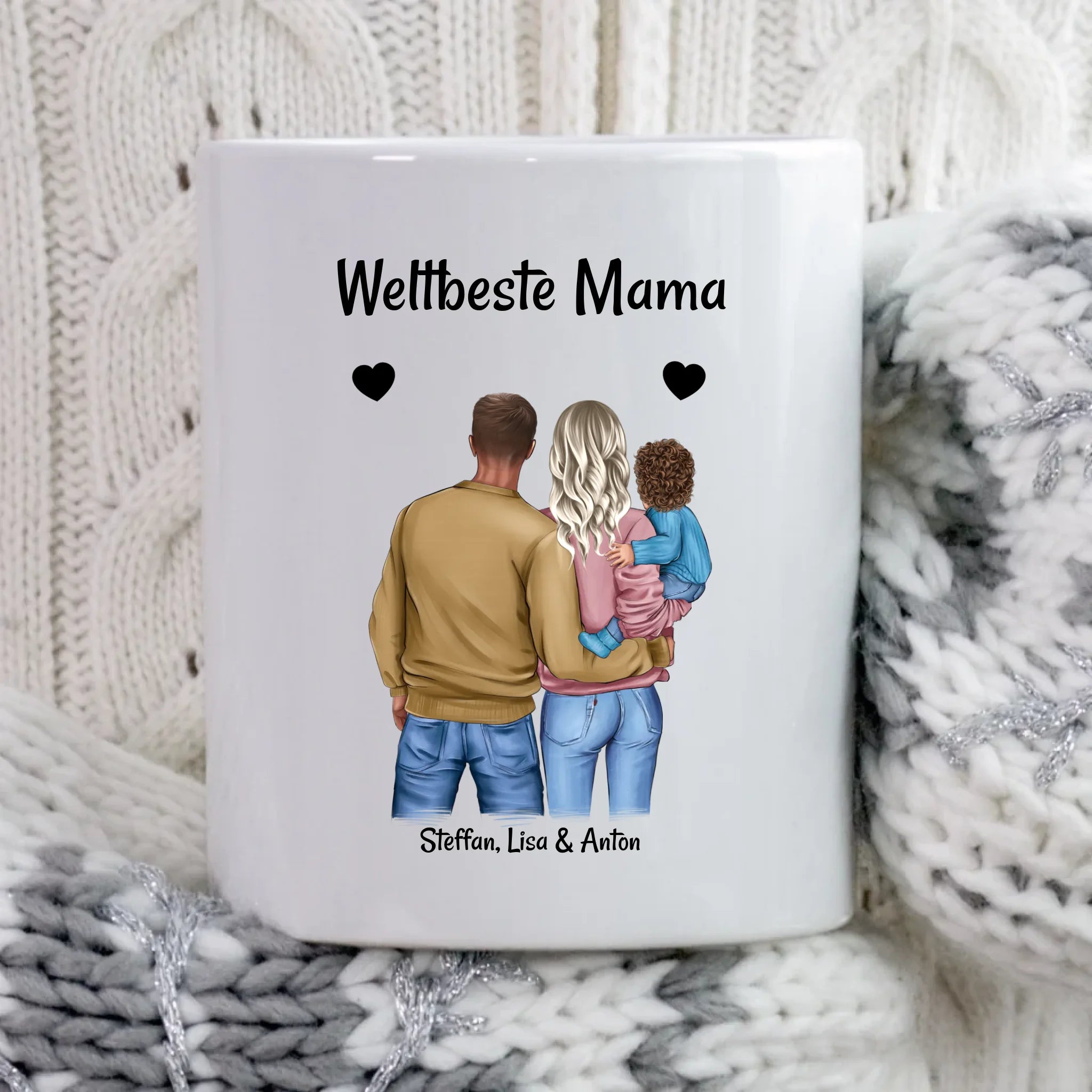 Geschenk Tasse Muttertag Familie Bild personalisiert - Cantty