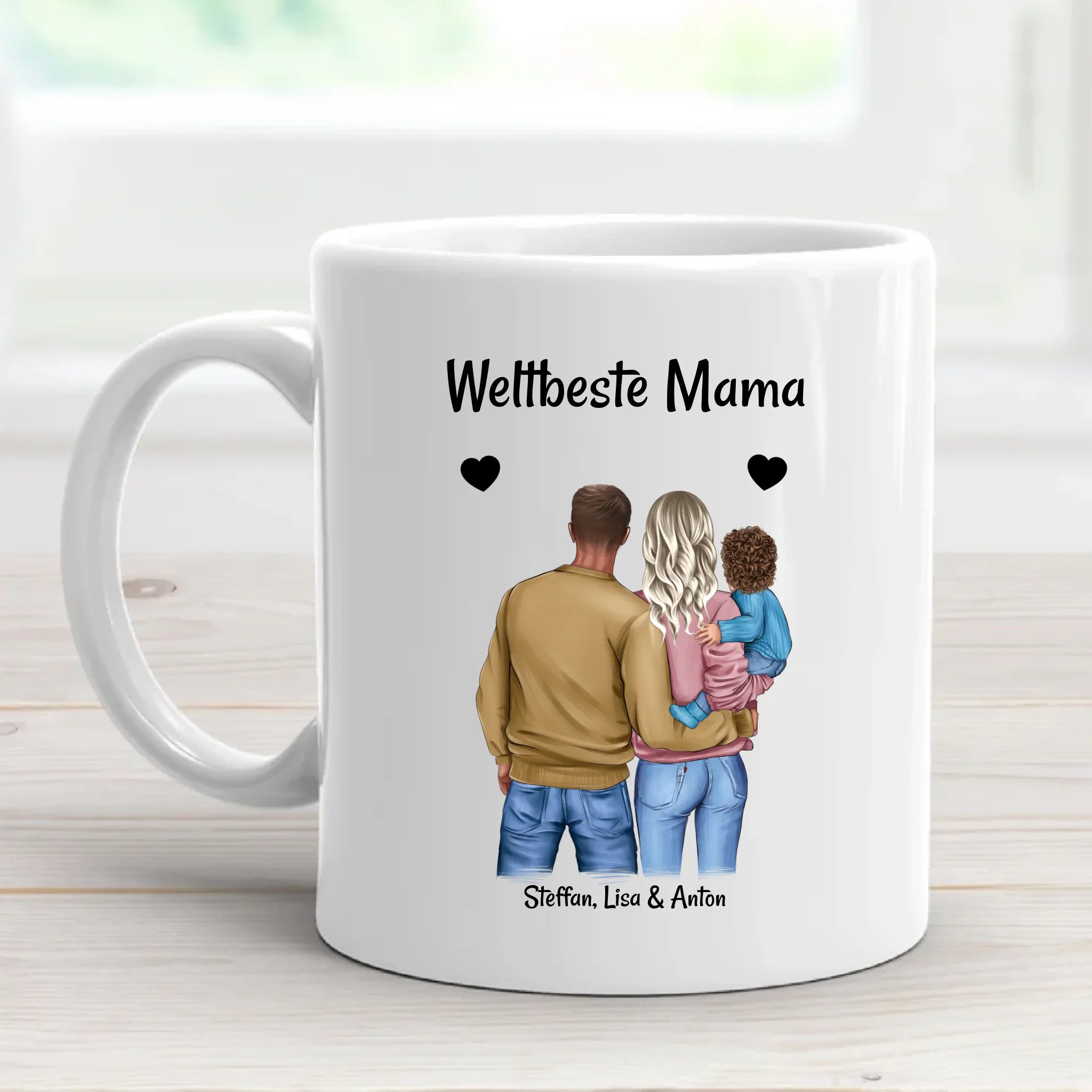 Geschenk Tasse Muttertag Familie Bild personalisiert - Cantty