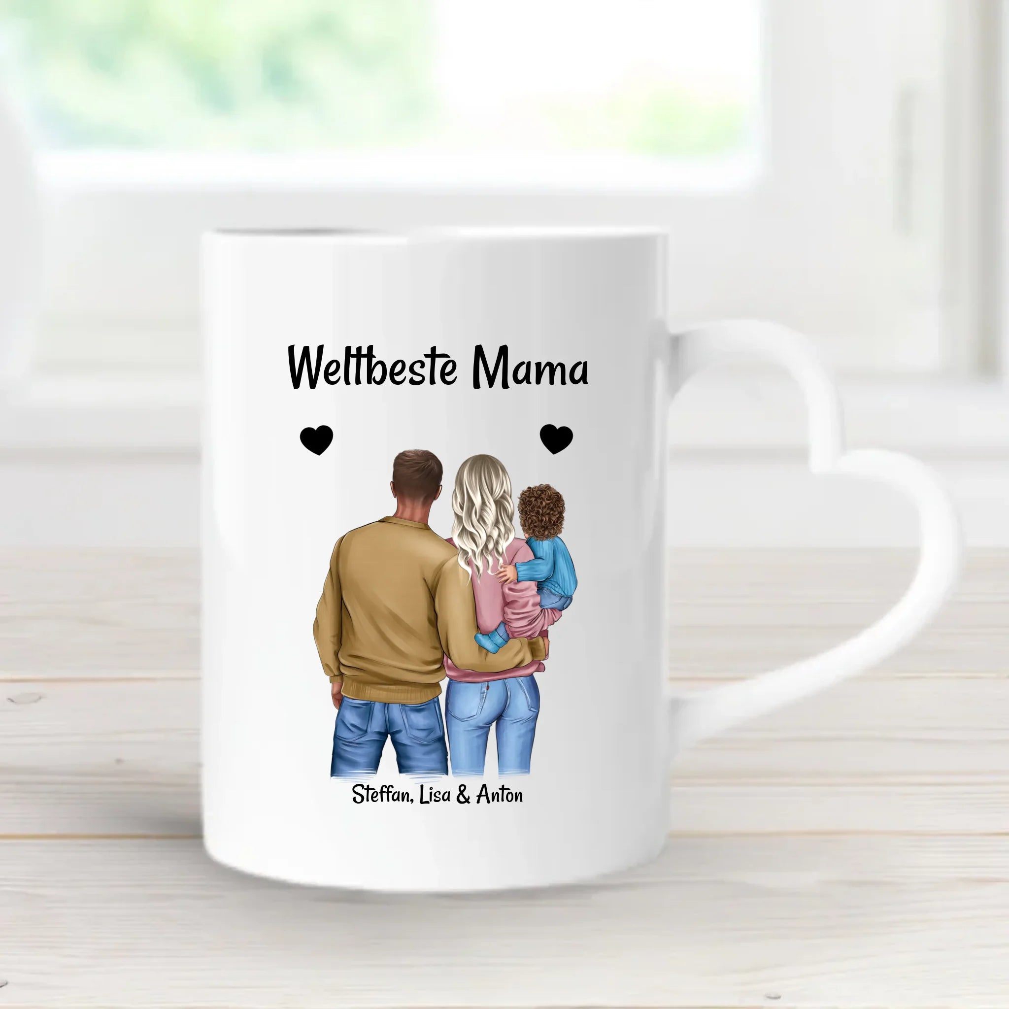 Geschenk Tasse Muttertag Familie Bild personalisiert - Cantty
