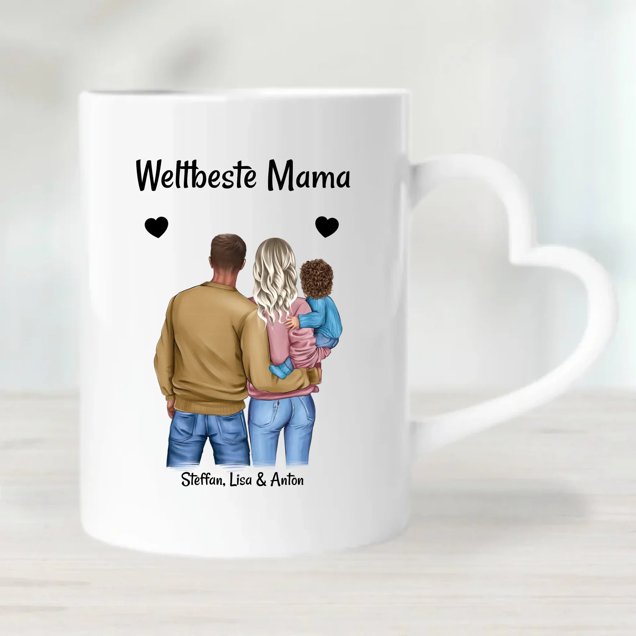 Geschenk Tasse Muttertag Familie Bild personalisiert - Cantty