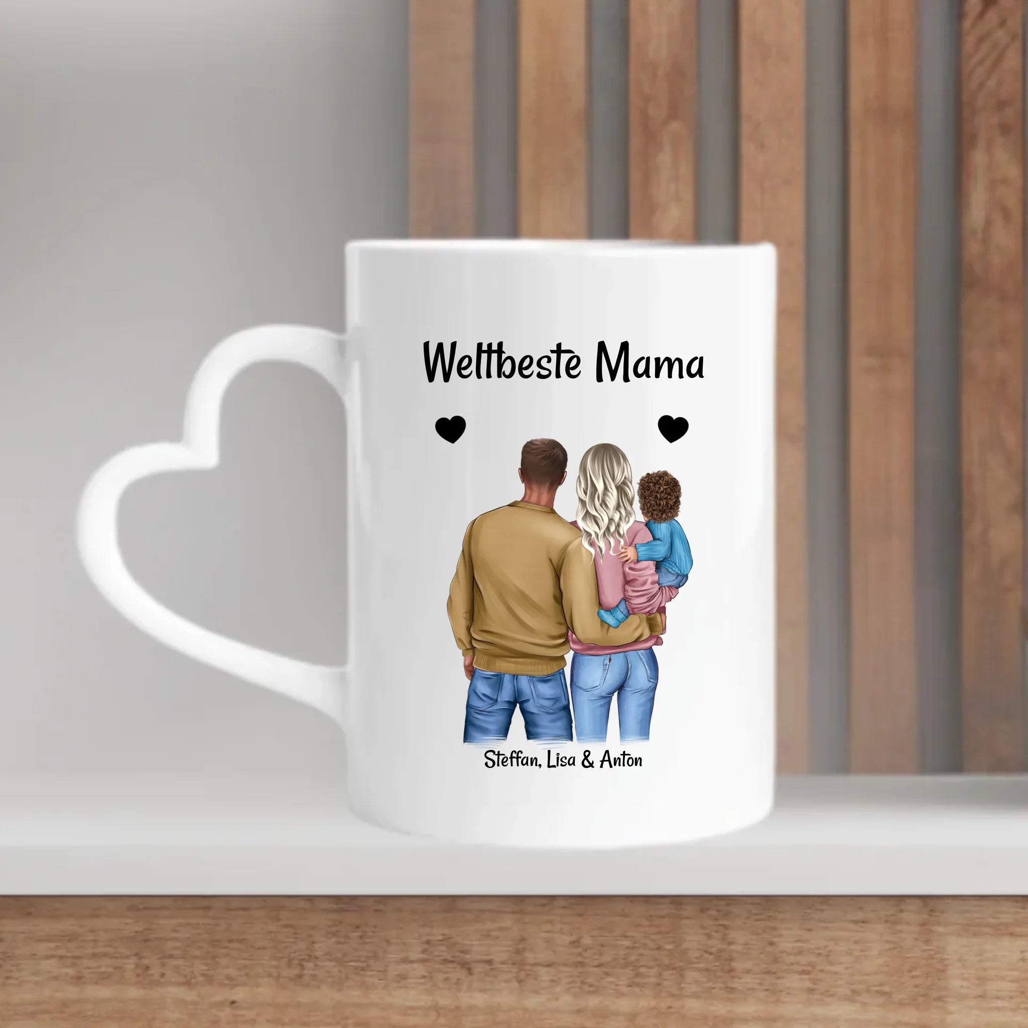 Geschenk Tasse Muttertag Familie Bild personalisiert - Cantty