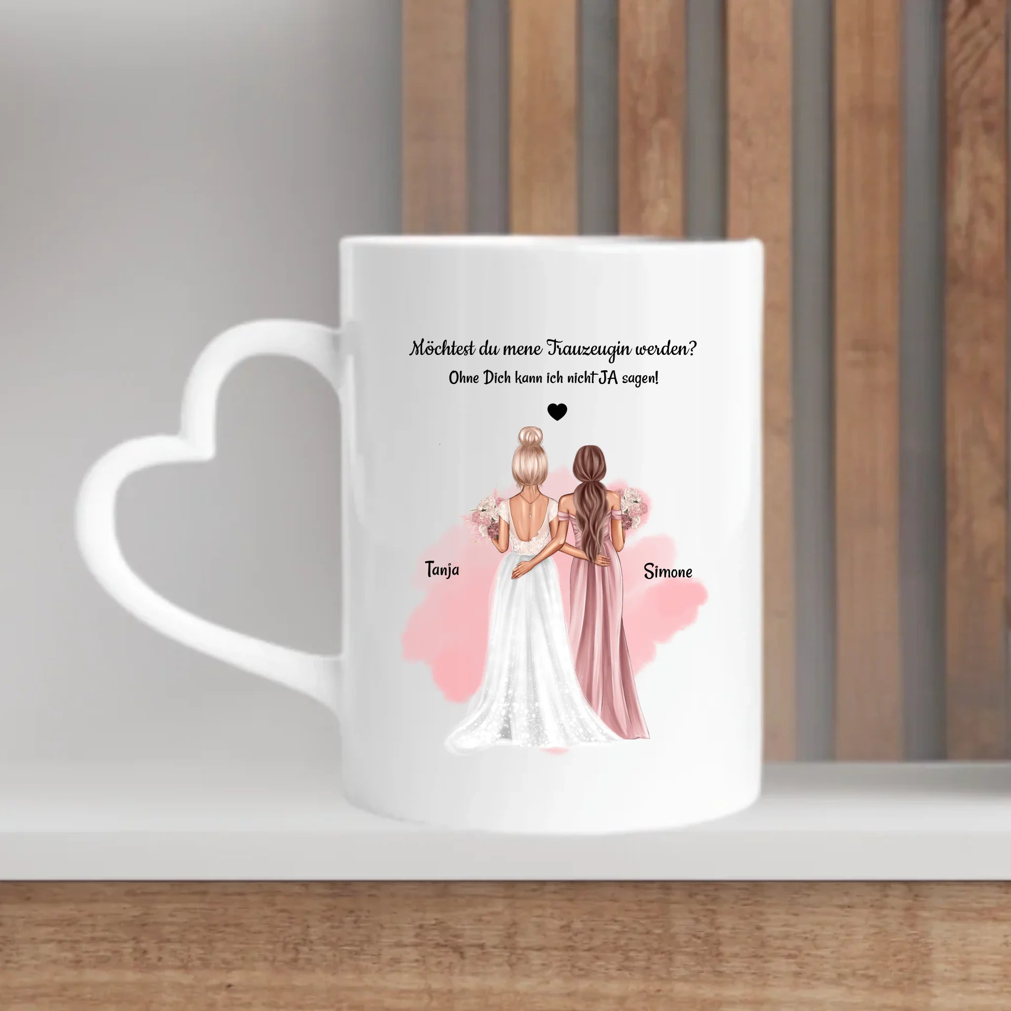 Geschenk Trauzeugin Fragen Tasse personalisiert - Cantty