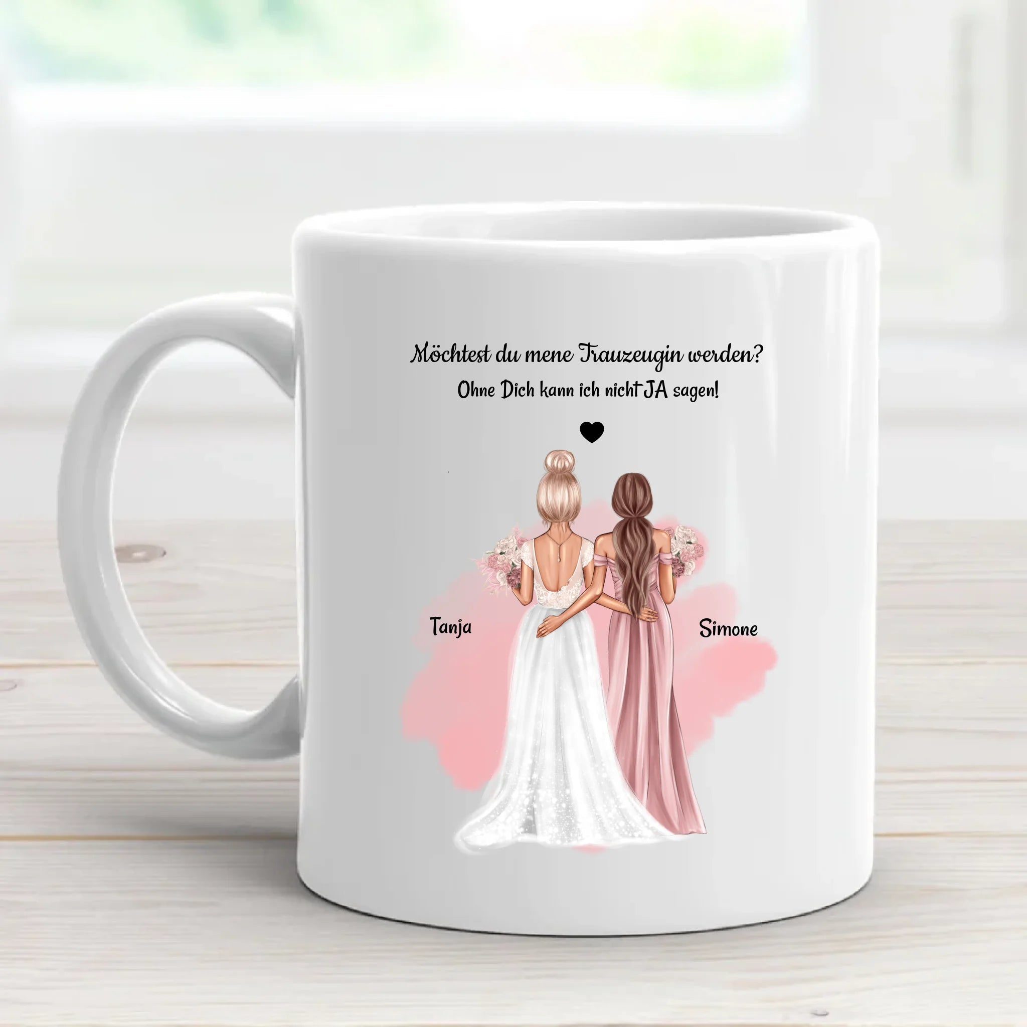 Geschenk Trauzeugin Fragen Tasse personalisiert - Cantty