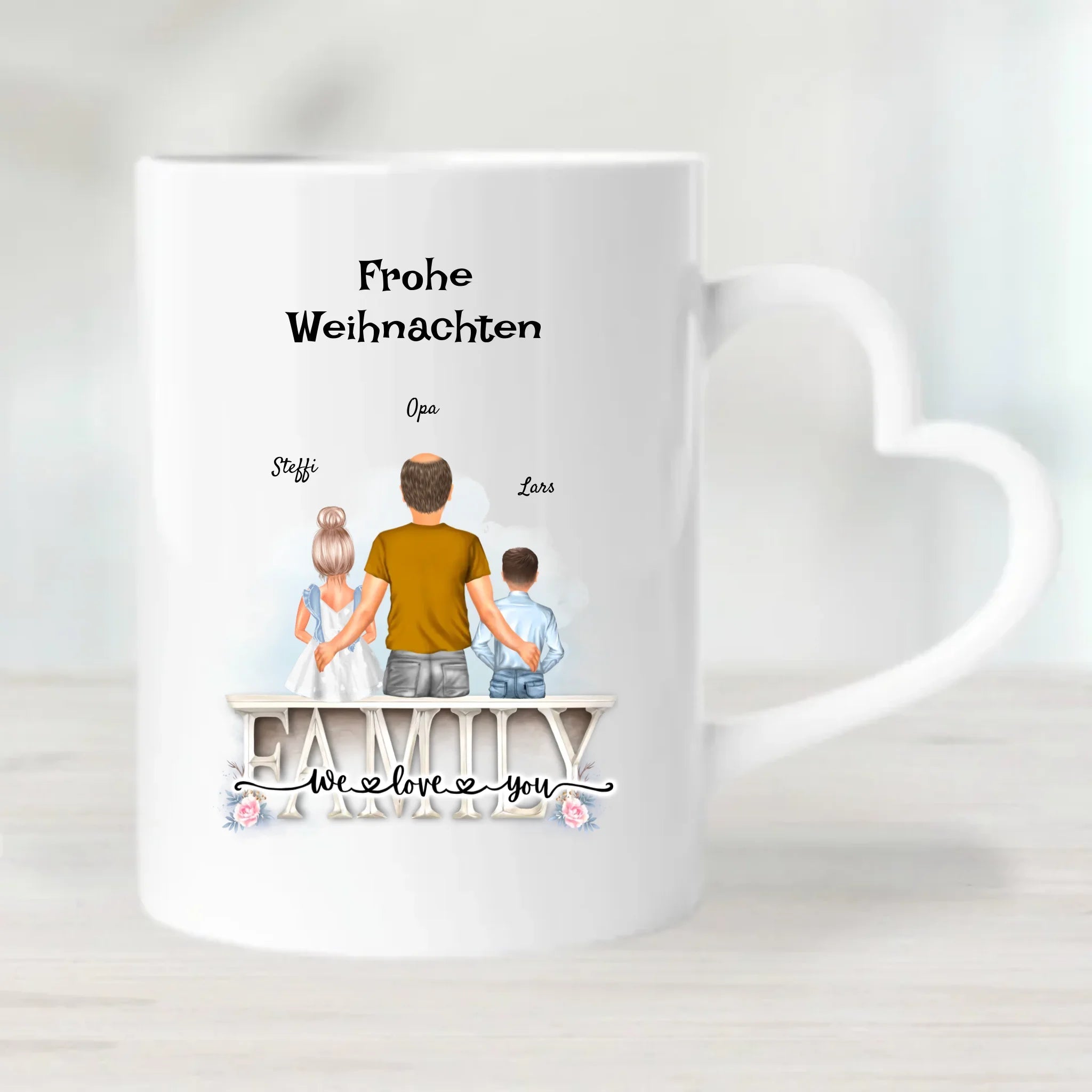 Geschenk Weihnachten Opa und Enkelkinder Tasse - Cantty