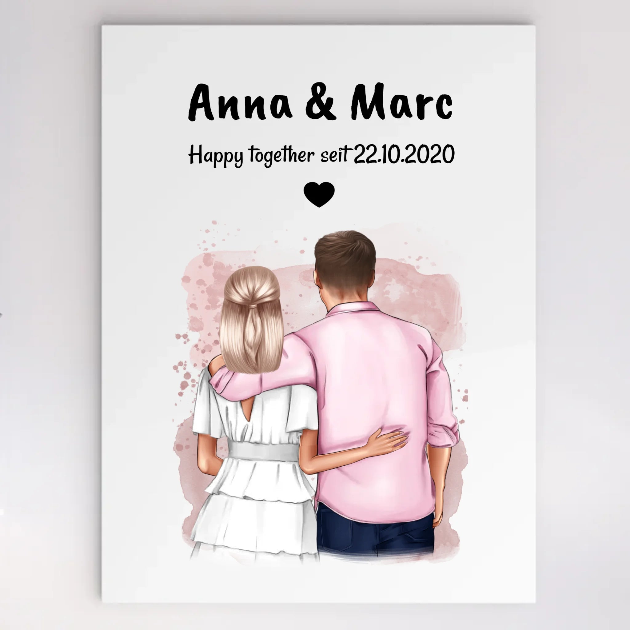 Geschenk zum Jahrestag Acrylglas Bild Pärchen - Cantty