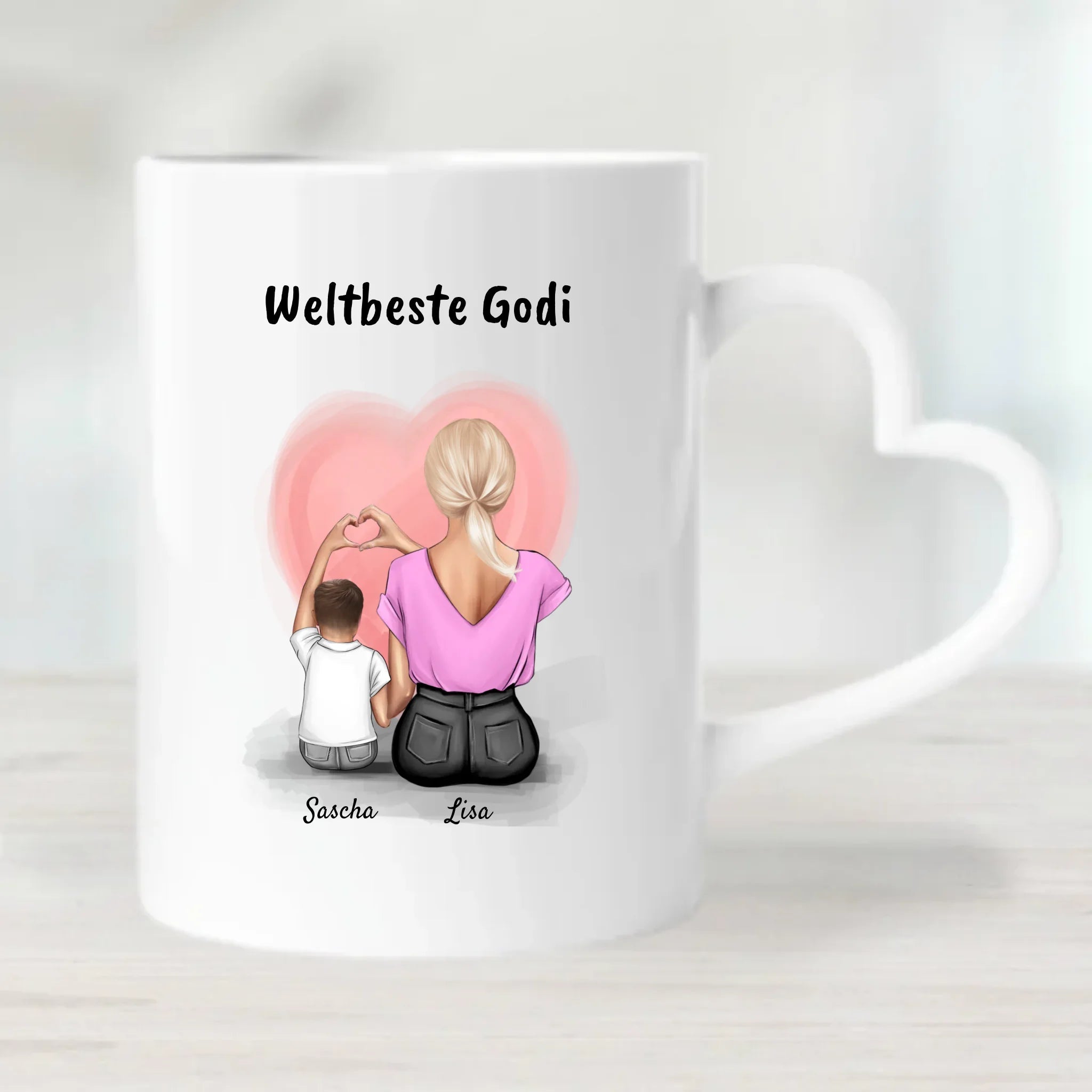 Godi und kleiner Junge Geschenk Tasse - Cantty