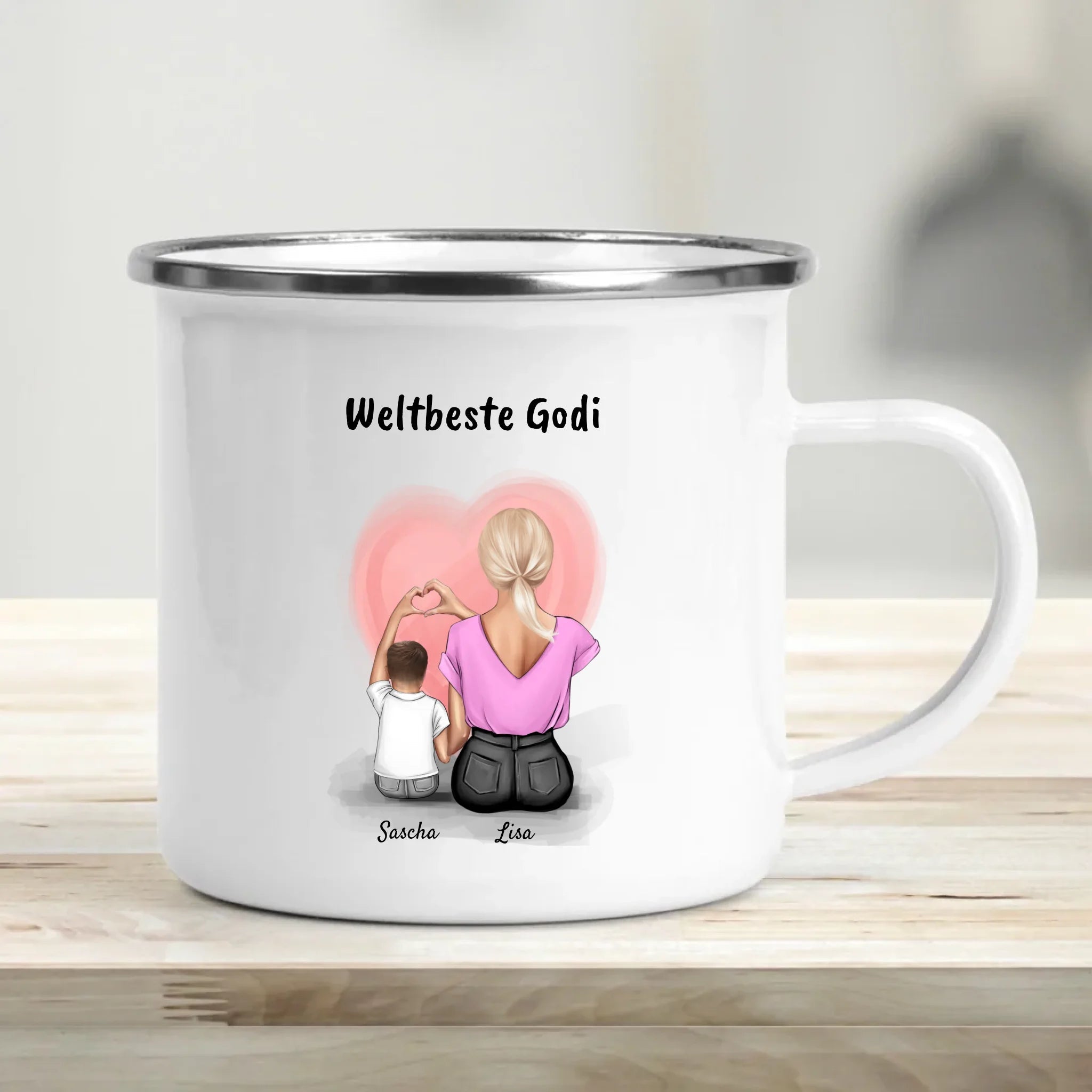 Godi und kleiner Junge Geschenk Tasse - Cantty