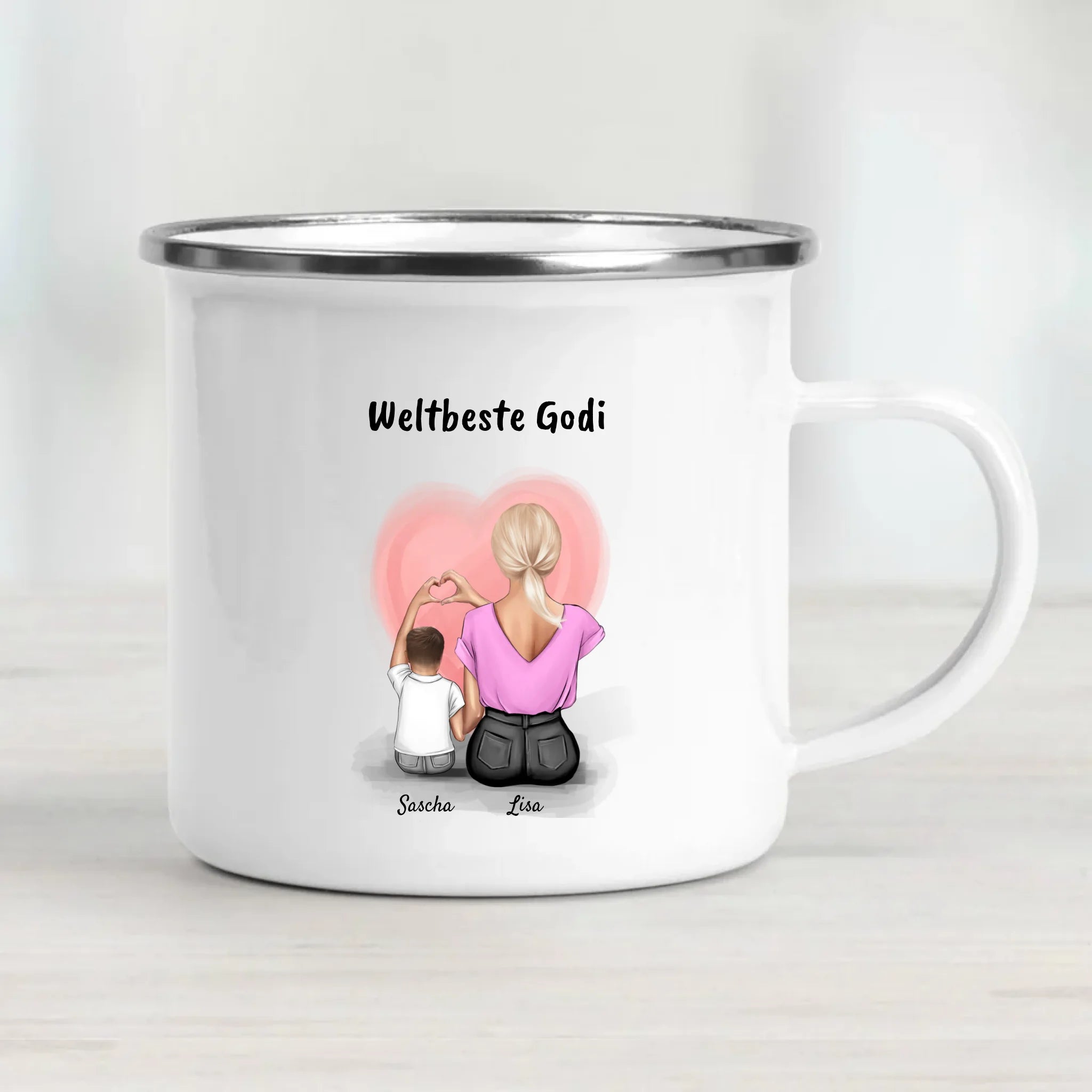 Godi und kleiner Junge Geschenk Tasse - Cantty