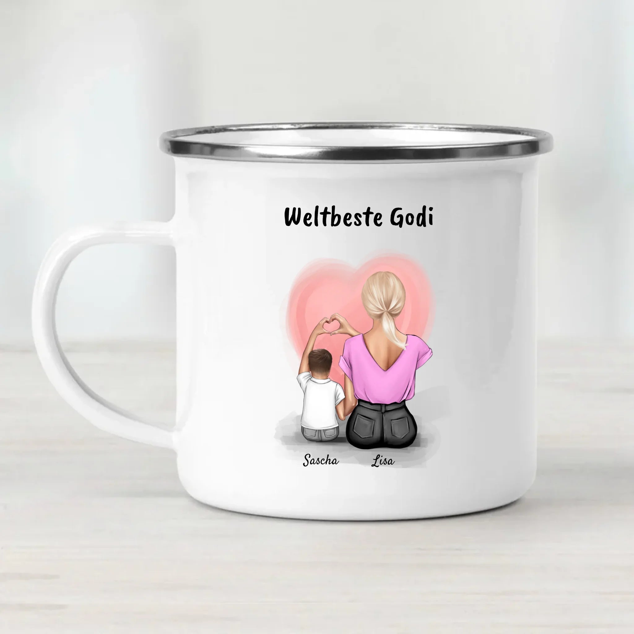 Godi und kleiner Junge Geschenk Tasse - Cantty